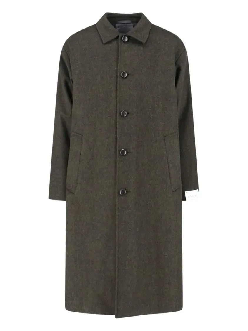 Emanuela Caruso - Classic Long-Silhouette Green Jacket With Textured - Größe 46 - grün Emanuela Caruso - Classic Long-Silhouette Green Jacket With Textured - Größe 46 - grün