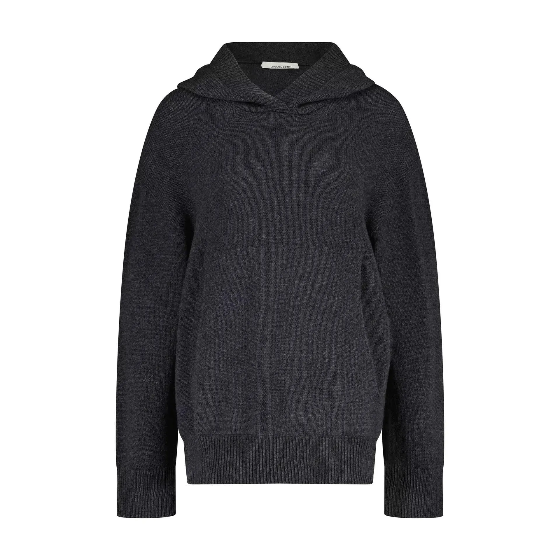 Liviana Conti - Kapuzenpullover aus Kaschmir-Mix 47701869494618 - Größe 36 - dark gray – Bild 4