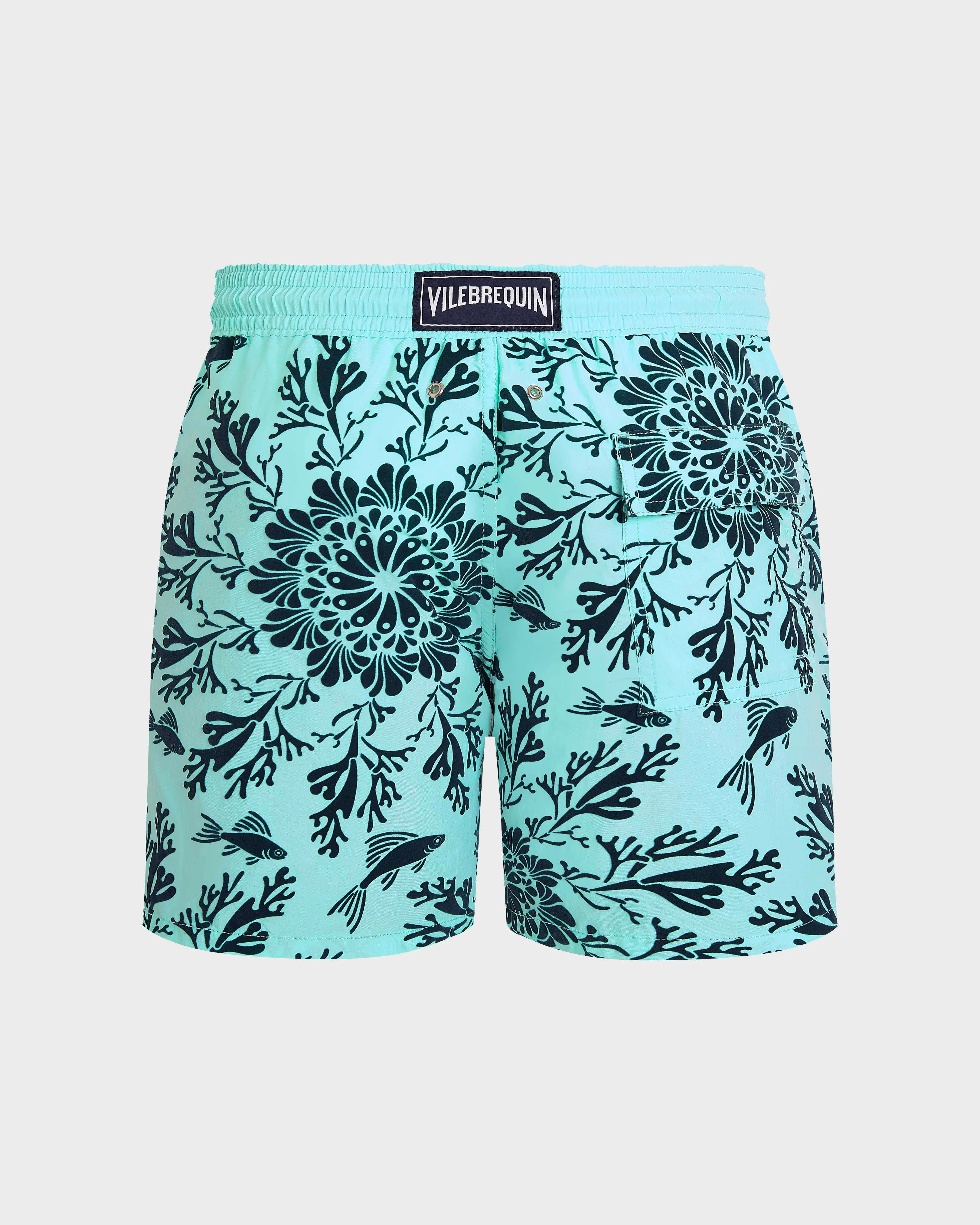 Vilebrequin - Beflockte Coral Mandala Badeshorts Für Herren - Bademode - Moorea - Blau - Größe L – Bild 2