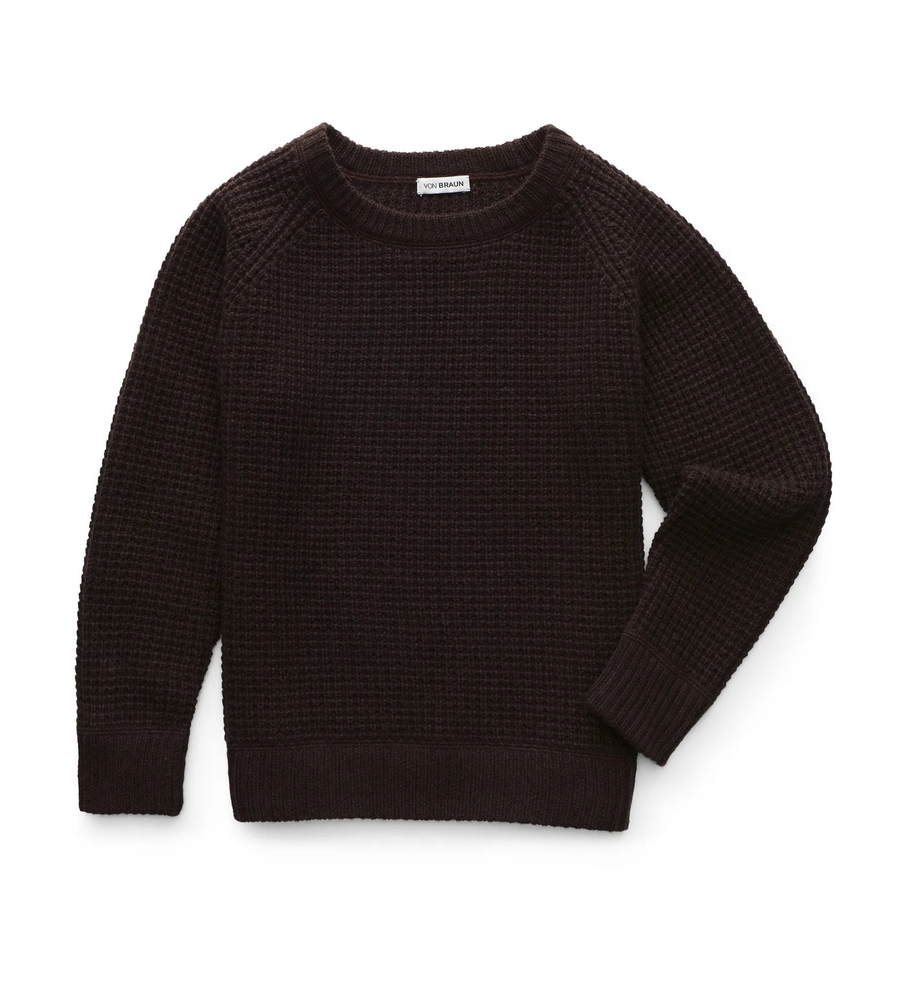 von Braun - Herren - Kinder Cashmere R-Neck Pullover dunkelbraun von Braun - Herren - Kinder Cashmere R-Neck Pullover dunkelbraun