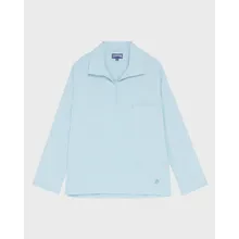 Vilebrequin - Figurbetontes Micro Rayures Cabanhemd Aus Wolle Für Herren - Hemd - Comores - Blau - Größe M Vilebrequin - Figurbetontes Micro Rayures Cabanhemd Aus Wolle Für Herren - Hemd - Comores - Blau - Größe M