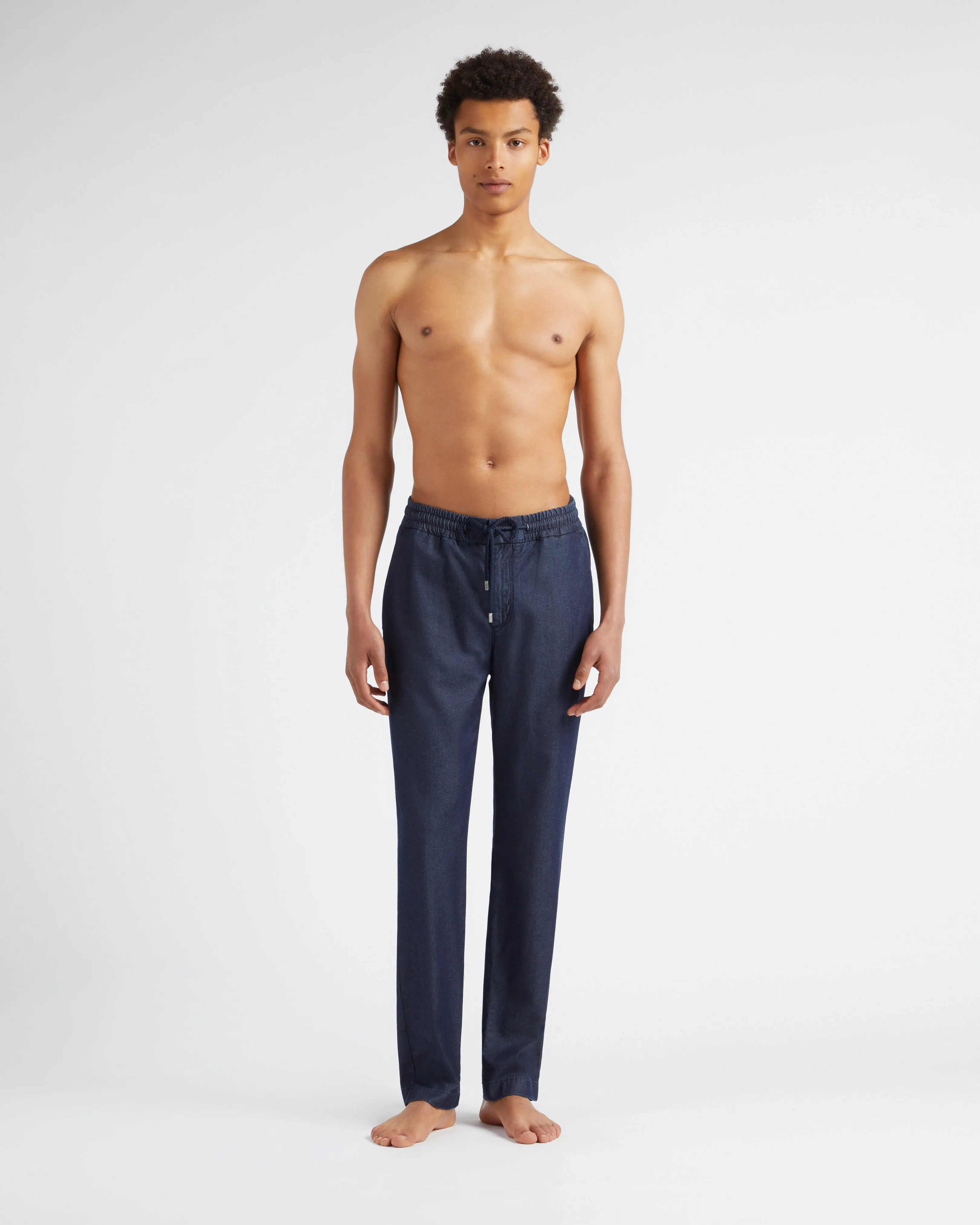 Vilebrequin - Tencel-baumwollhose Mit Elastischem Bund Für Herren - Hose - Clemence - Blau - Größe 34 – Bild 3