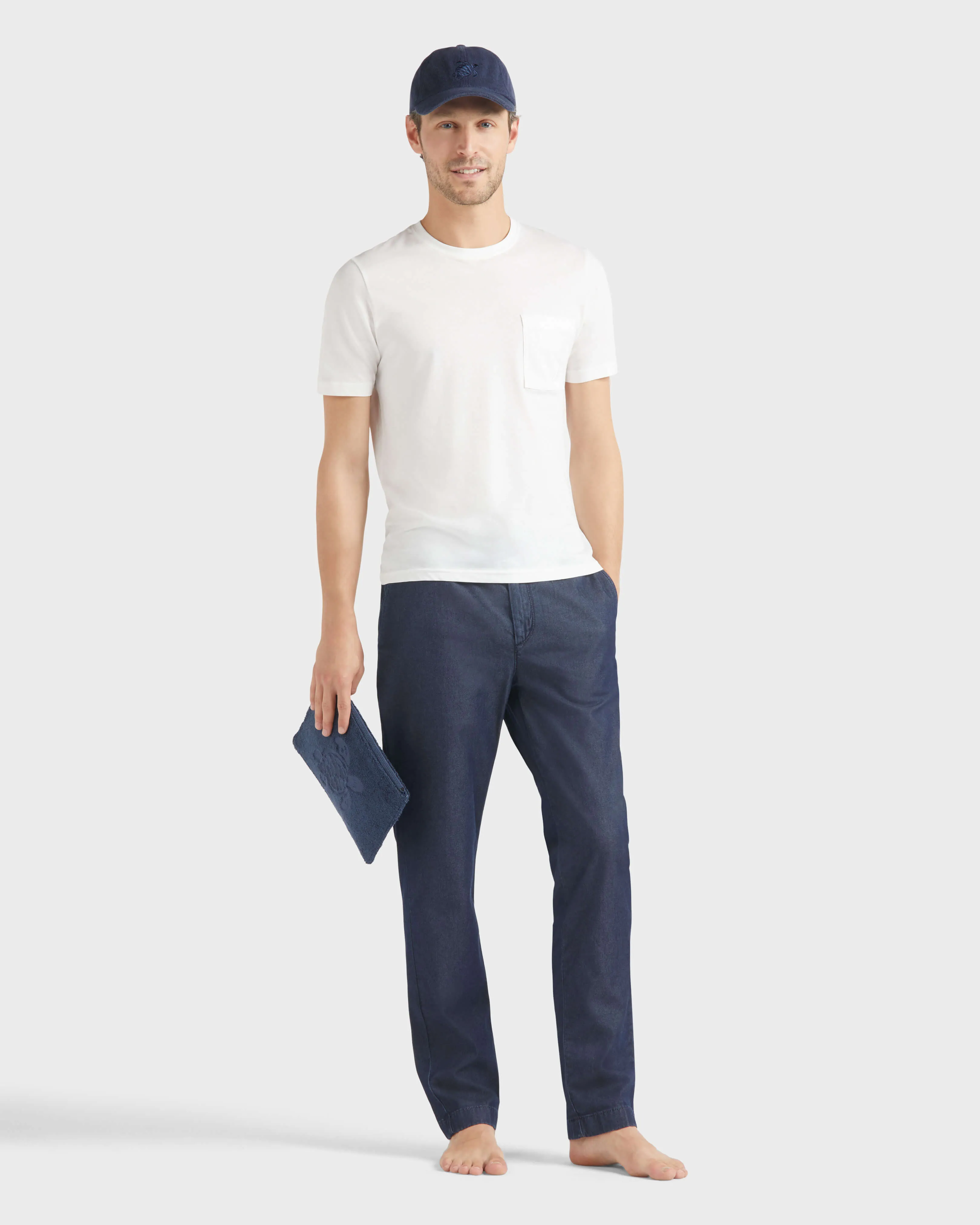 Vilebrequin - Hose Aus Baumwolle Und Seide Mit Elastischem Bund Für Herren - Jeanshose - Clemence - Blau - Größe 30 – Bild 5