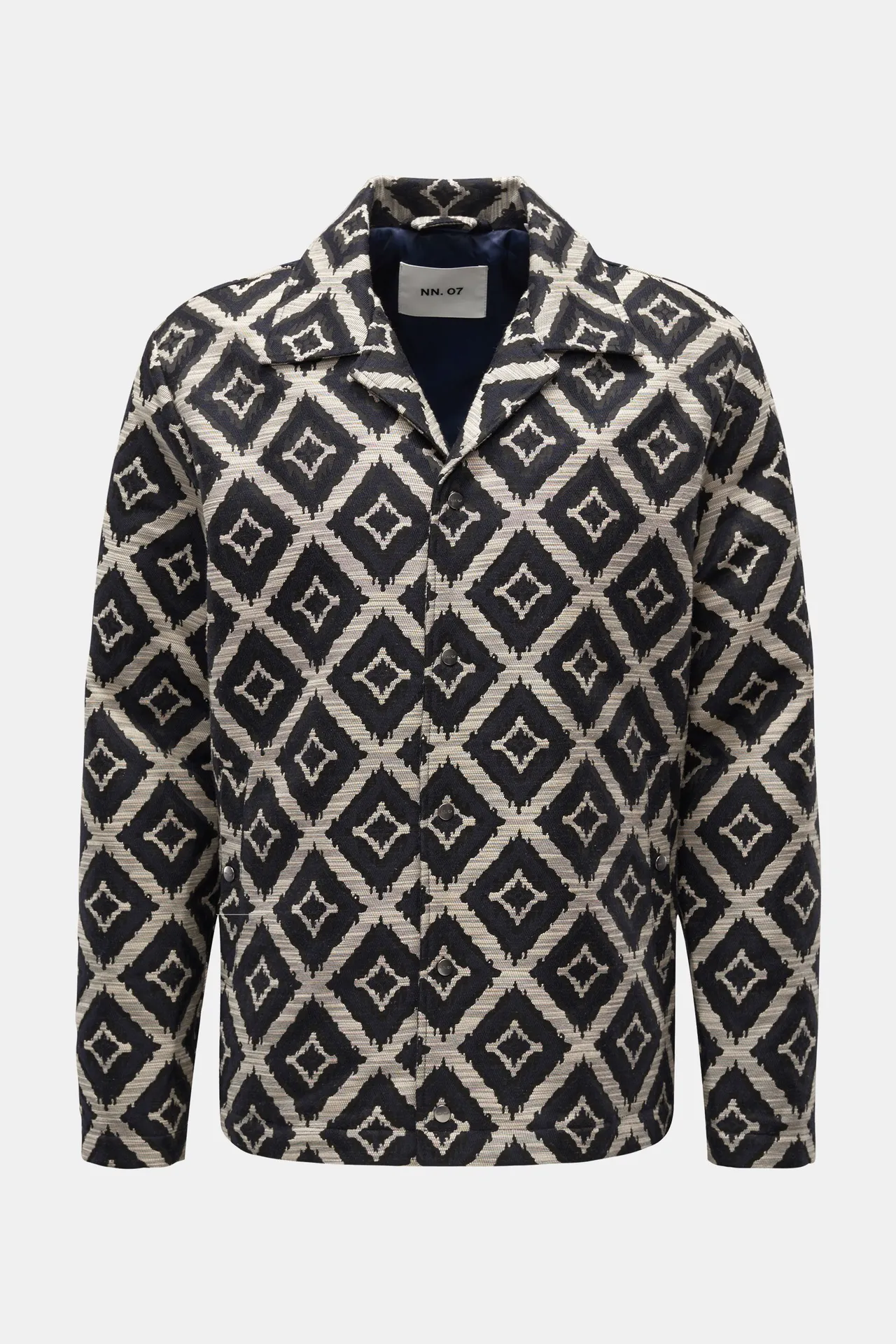 NN.07 - Herren - Jacquard-Jacke %27Clyde%27 navy/creme/schwarz gemustert NN.07 - Herren - Jacquard-Jacke %27Clyde%27 navy/creme/schwarz gemustert