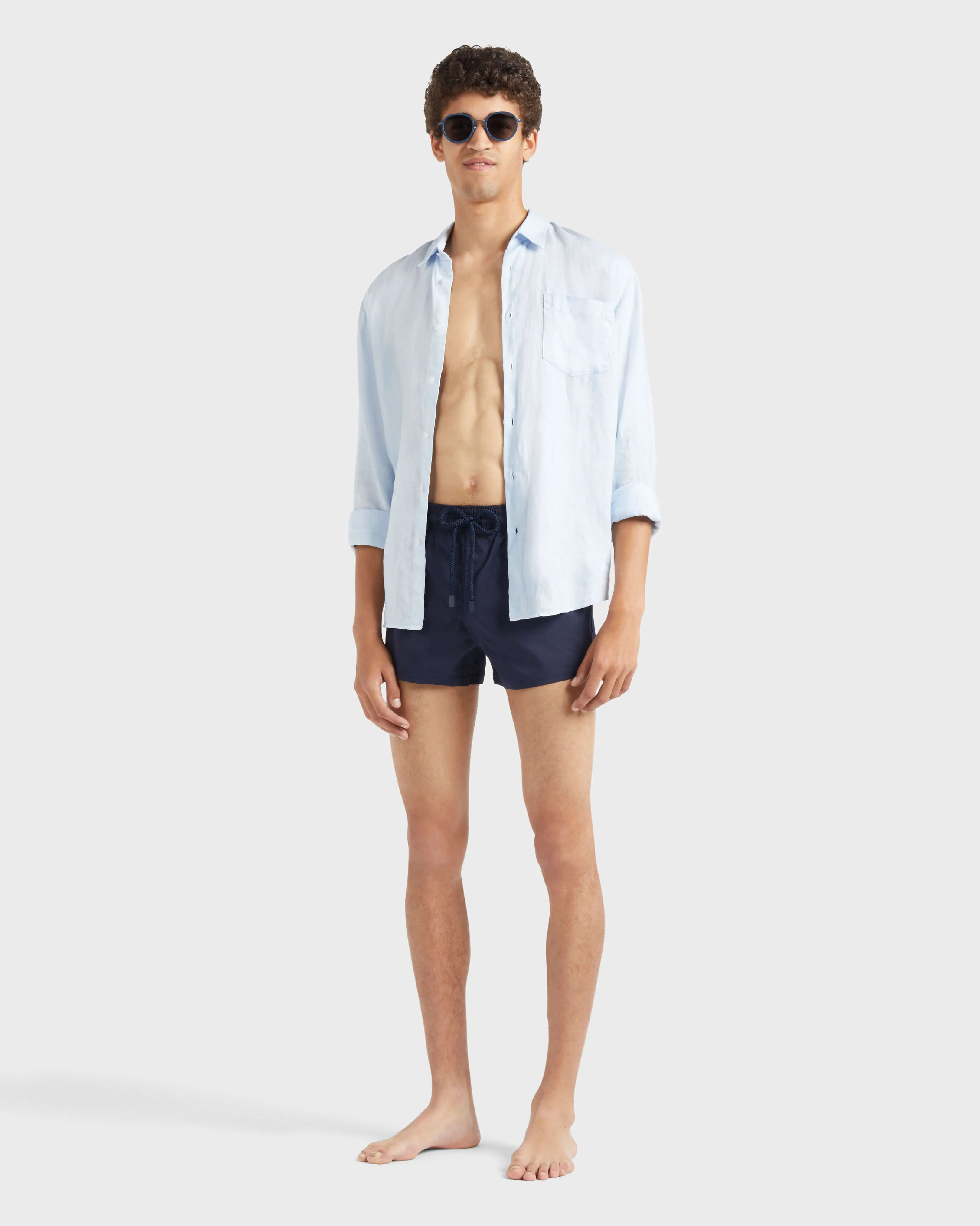 Vilebrequin - Kurze Und Figurbetonte Einfarbige Stretch-bademode Für Herren - Bademode - Man - Blau - Größe M – Bild 5