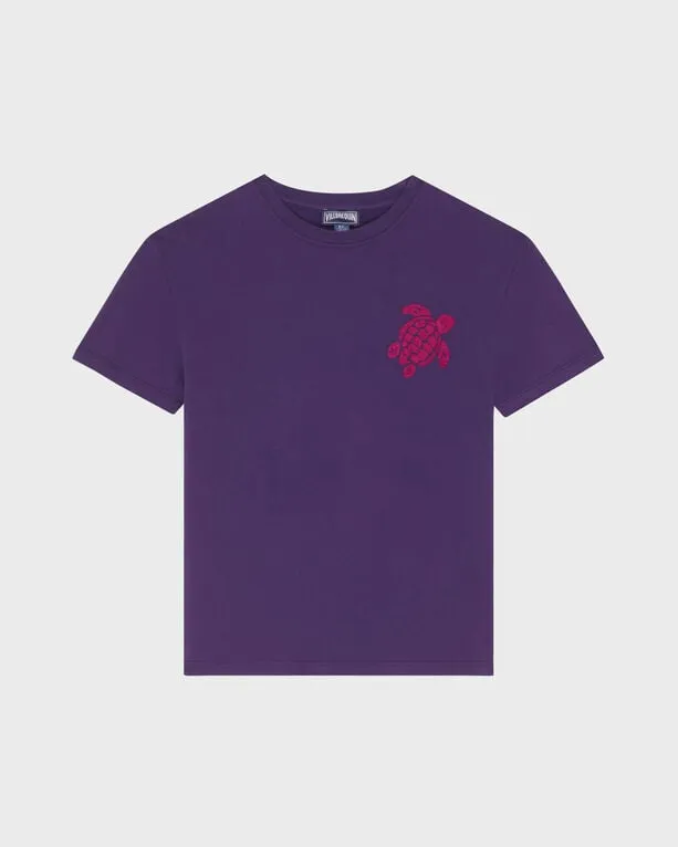 Vilebrequin - T-shirt Aus Bio-baumwolle Mit Aufgestickter Schildkröte Für Jungen - T-shirt - Gabin - Violett - Größe 12 Vilebrequin - T-shirt Aus Bio-baumwolle Mit Aufgestickter Schildkröte Für Jungen - T-shirt - Gabin - Violett - Größe 12