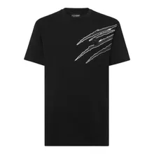 Plein Sport - T-Shirt Scratch - Größe XXL - schwarz Plein Sport - T-Shirt Scratch - Größe XXL - schwarz