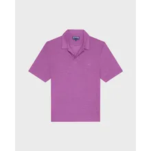 Vilebrequin - Einfarbiges Polohemd Aus Leinenjersey Für Herren - Polohemd - Pyramid - Violett - Größe M Vilebrequin - Einfarbiges Polohemd Aus Leinenjersey Für Herren - Polohemd - Pyramid - Violett - Größe M