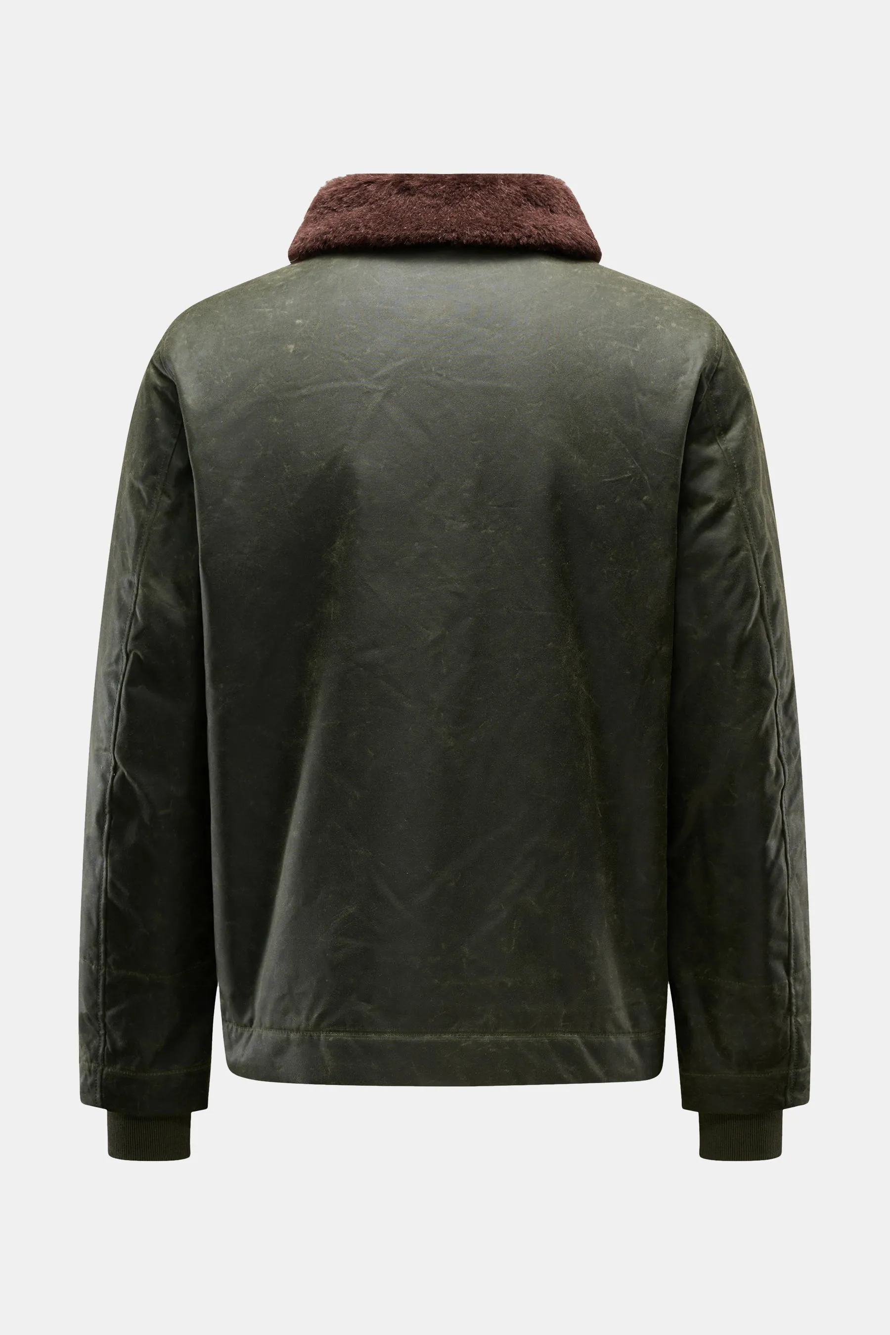 Manifattura Ceccarelli - Herren - Wachsjacke 'Deck Jacket' dunkelgrün – Bild 2