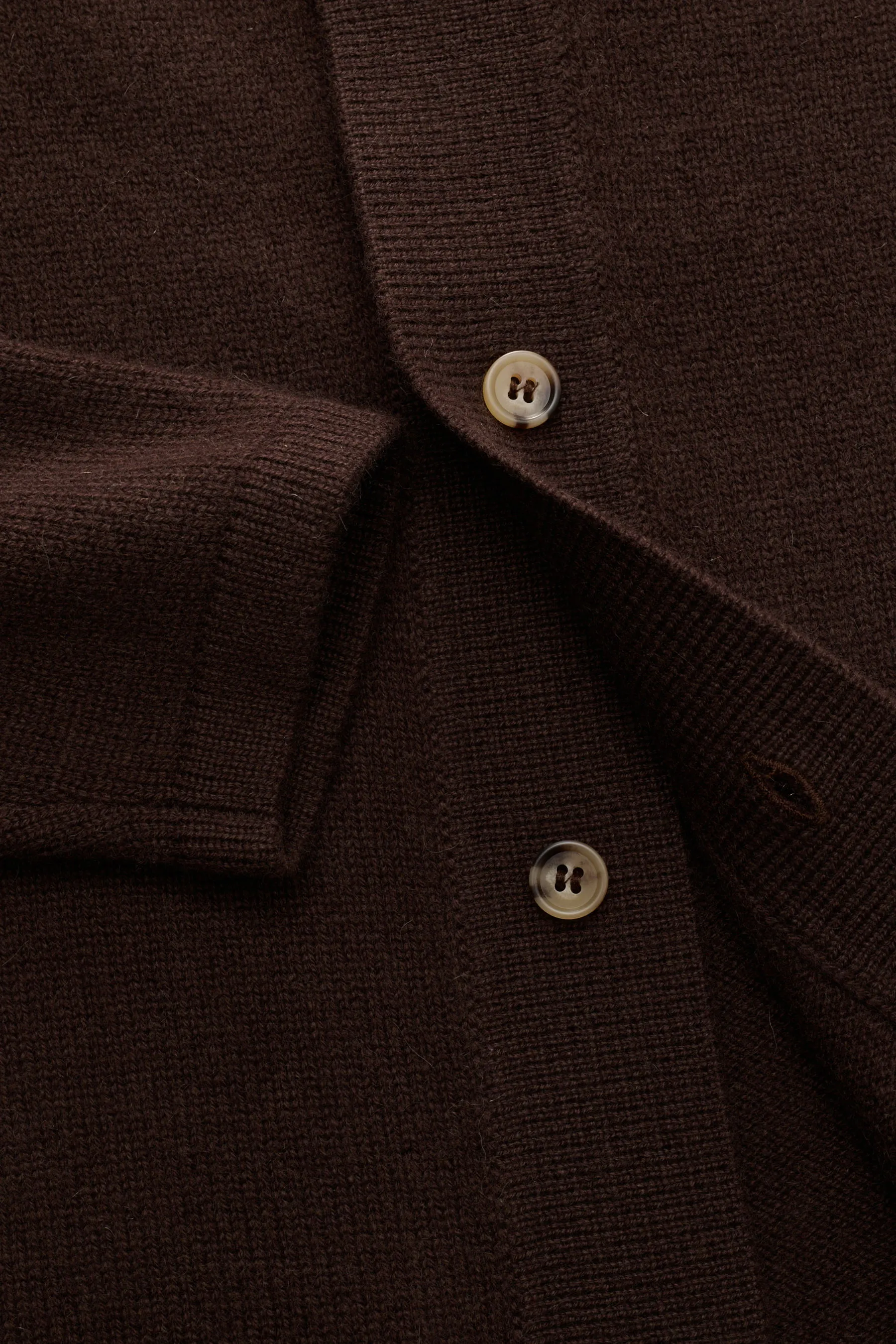 Soft Goat - Herren - Cashmere Cardigan dunkelbraun – Bild 3