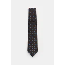 Bigi - Herren - Seidenkrawatte %27Laos%27 dunkelbraun/blau/weiß gemustert Bigi - Herren - Seidenkrawatte %27Laos%27 dunkelbraun/blau/weiß gemustert