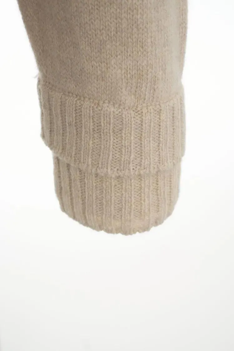 Atomo Factory - Beige Relaxed-Fit Cardigan With Classic V-Neck And - Größe M - beige – Bild 3