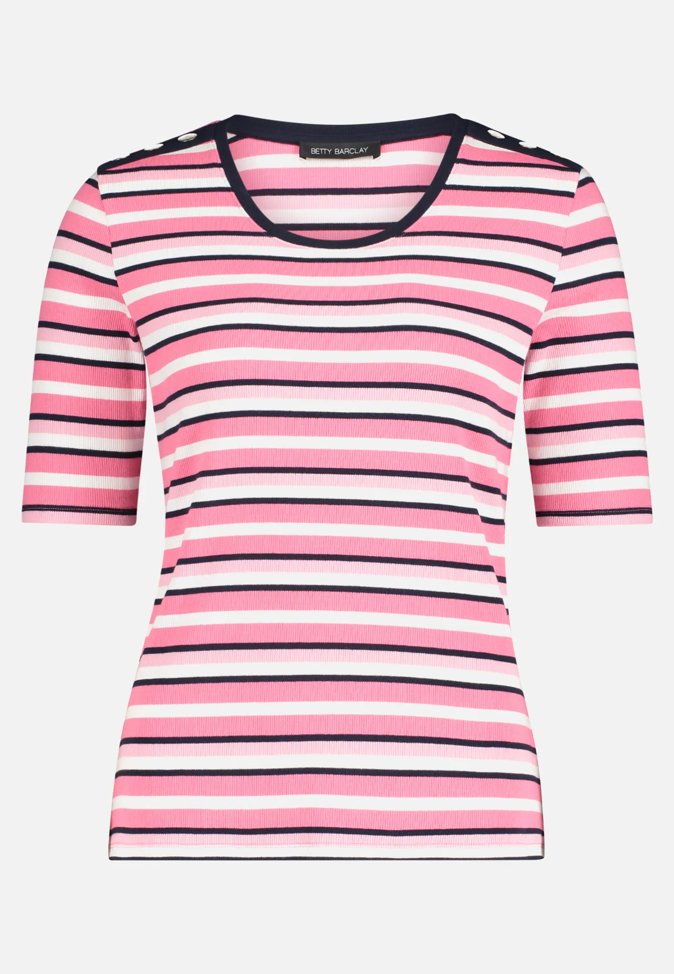 Basic Shirt mit Rippenstruktur – Bild 3