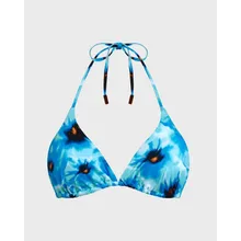 Vilebrequin - Poppies Triangel-bikinioberteil Für Damen - Bademode - Fleur - Blau - Größe M Vilebrequin - Poppies Triangel-bikinioberteil Für Damen - Bademode - Fleur - Blau - Größe M