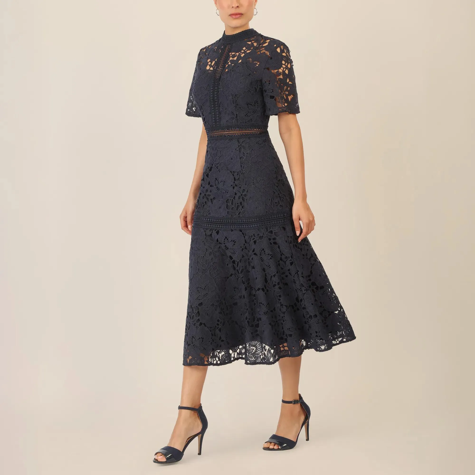 Apart - Midi Spitzenkleid - Größe 44 - blau – Bild 4