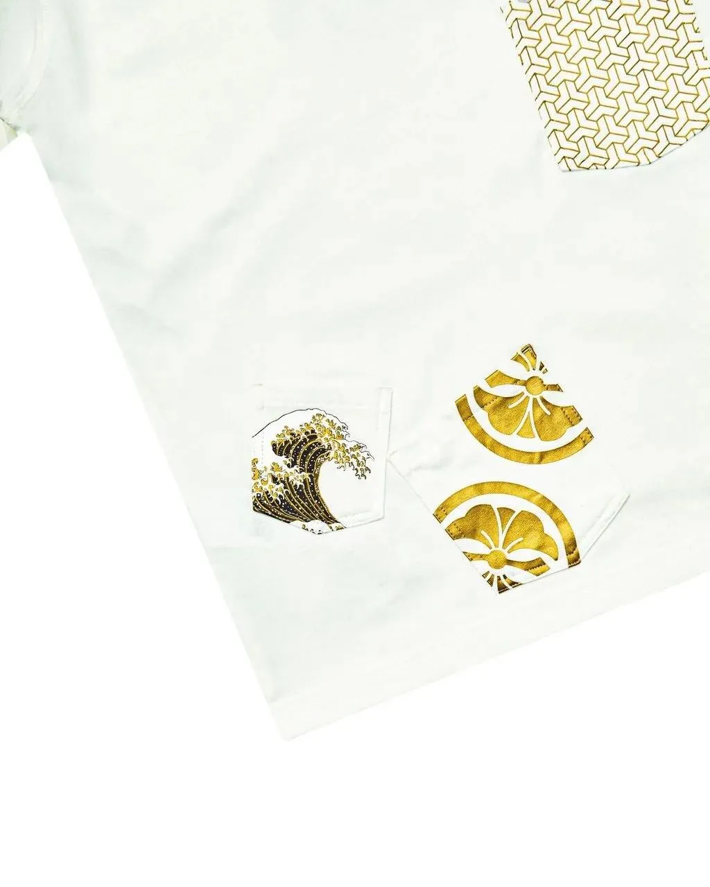 EVISU - T-Shirt Seagull & Evisu Print Multi-pocket Bianca - Größe M - weiß – Bild 2