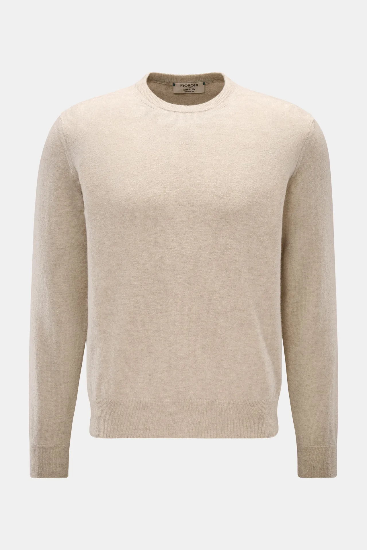 Fioroni - Herren - Cashmere Rundhalspullover beige meliert Fioroni - Herren - Cashmere Rundhalspullover beige meliert