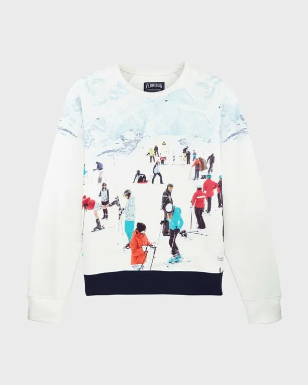 Vilebrequin - Baumwollpullover Mit Skimotiv Für Herren – Vilebrequin X Massimo Vitali - Sweatshirt - Switch - Blau - Größe XL Vilebrequin - Baumwollpullover Mit Skimotiv Für Herren – Vilebrequin X Massimo Vitali - Sweatshirt - Switch - Blau - Größe XL