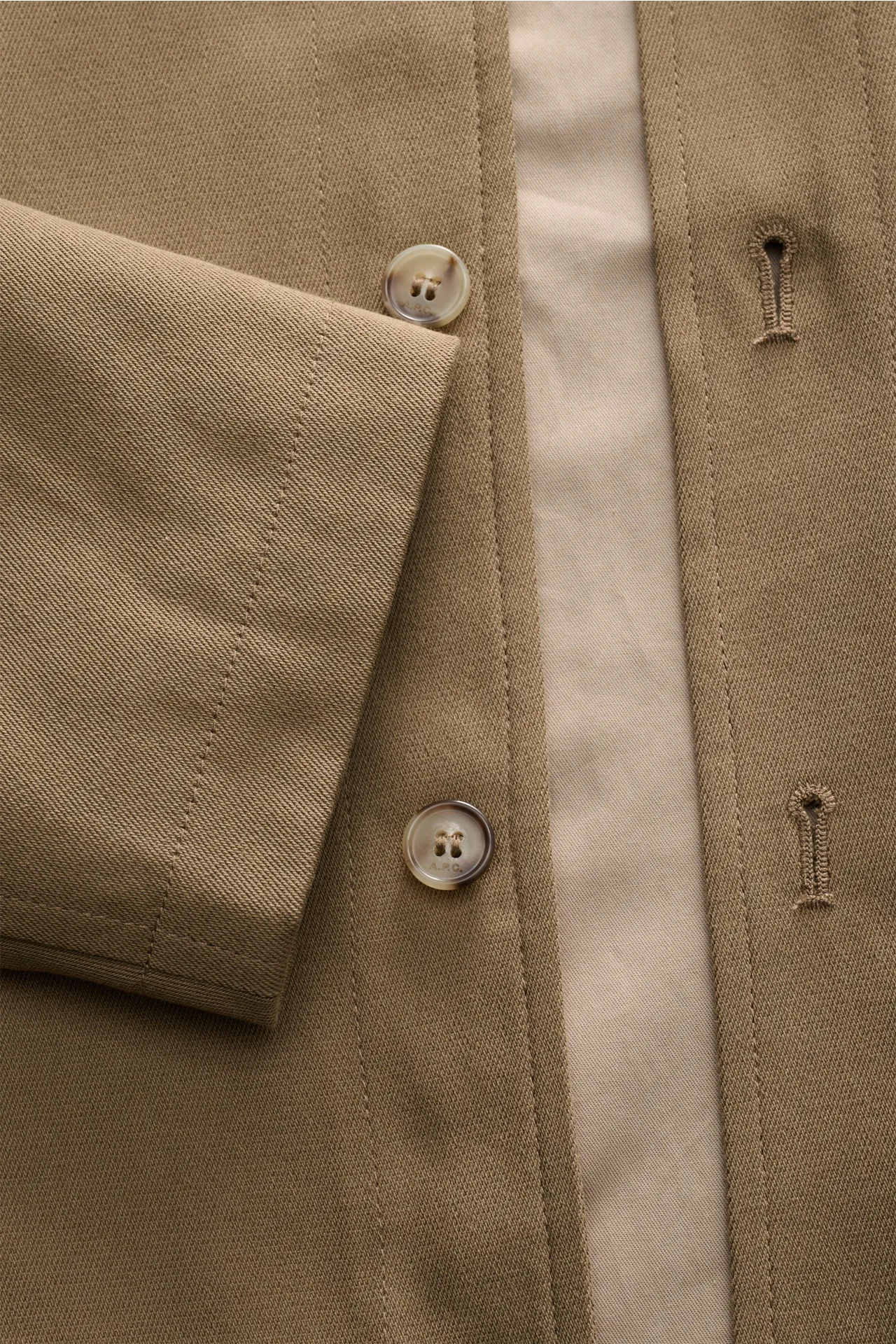 A.P.C. - Herren - Overshirt 'Jeffray' taupe – Bild 3