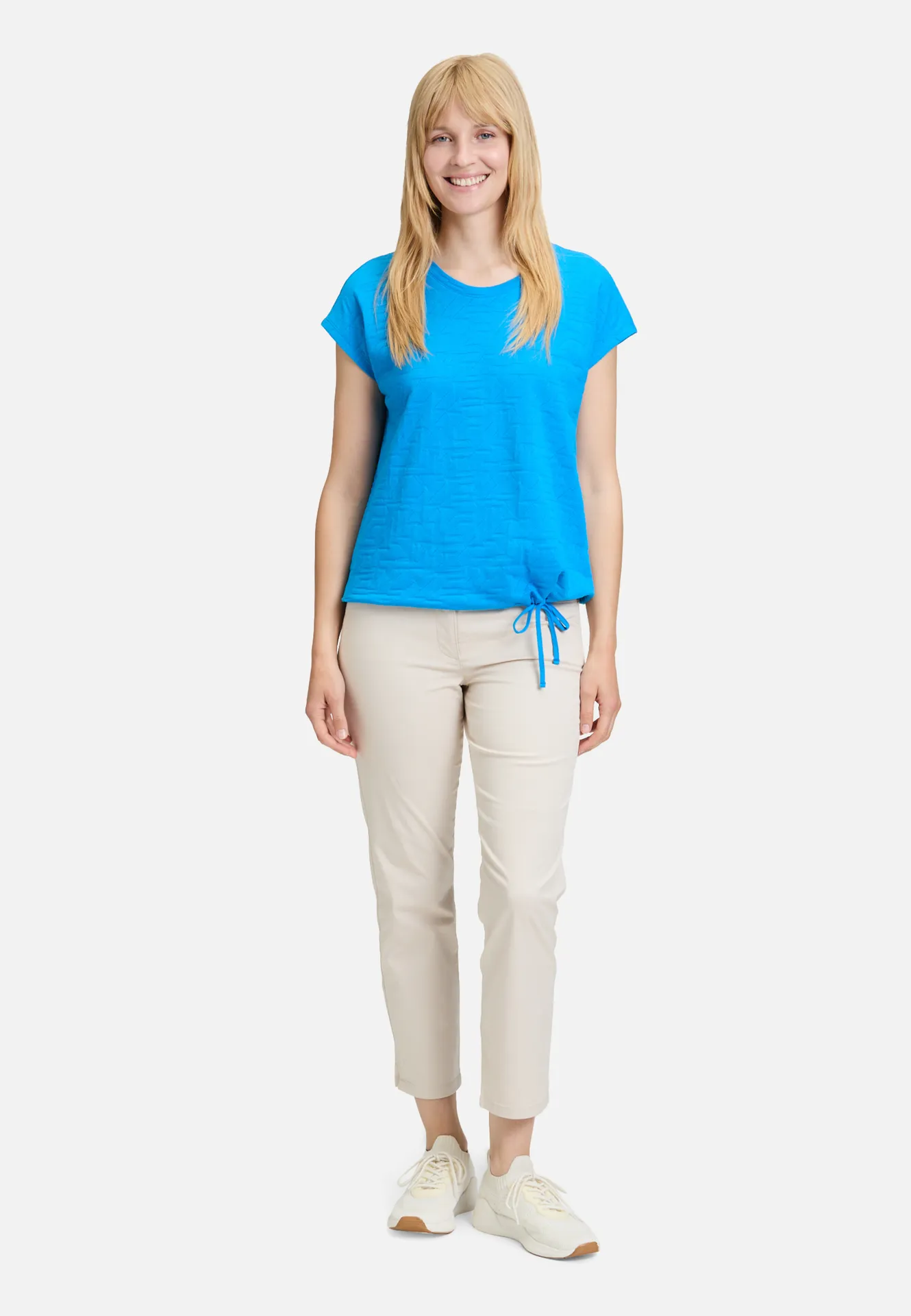 Strukturshirt mit Tunnelzug