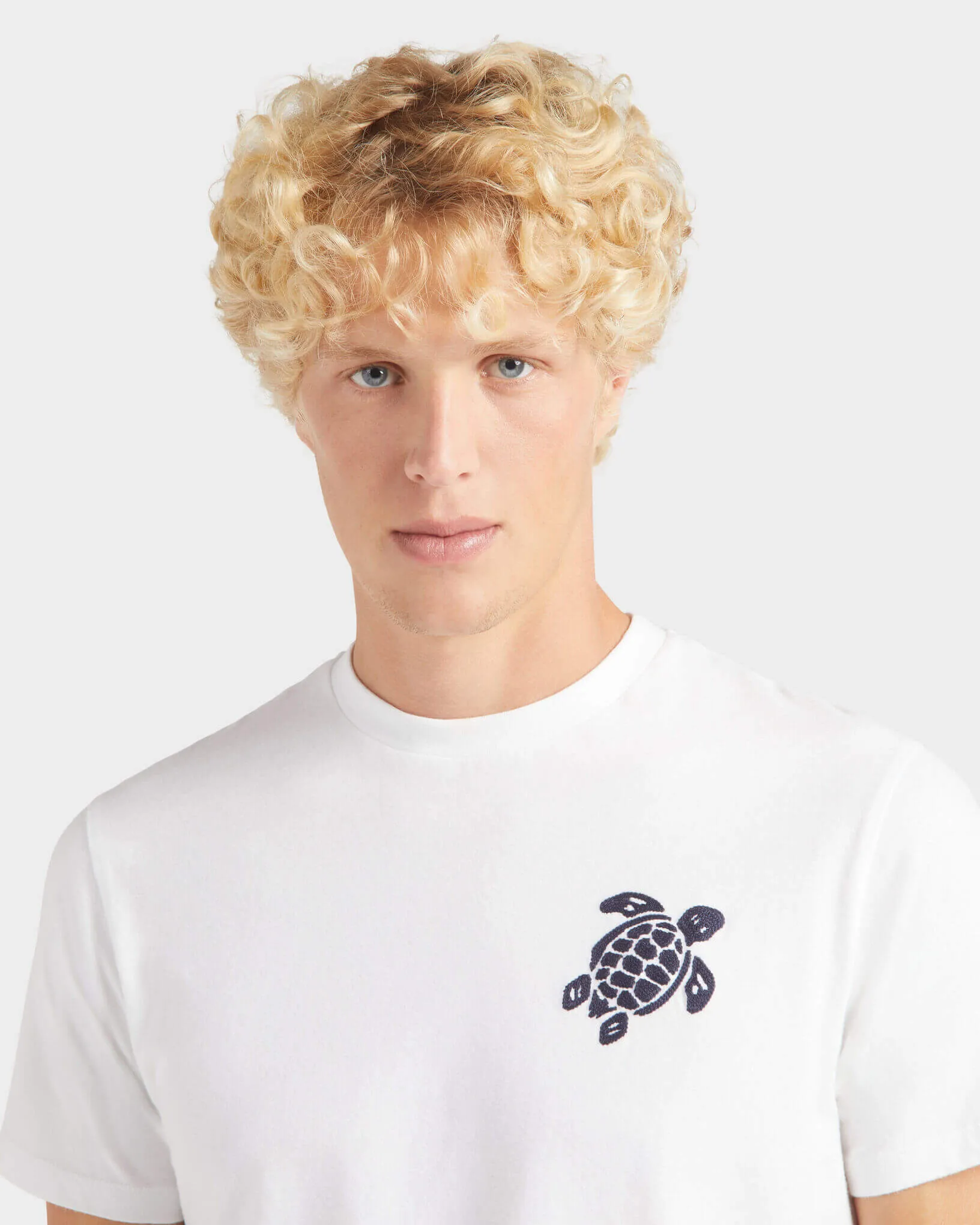 Vilebrequin - T-shirt Aus Bio-baumwolle Mit Aufgestickter, Großer Schildkröte Für Herren - T-shirt - Partisol - Weiss - Größe S – Bild 6