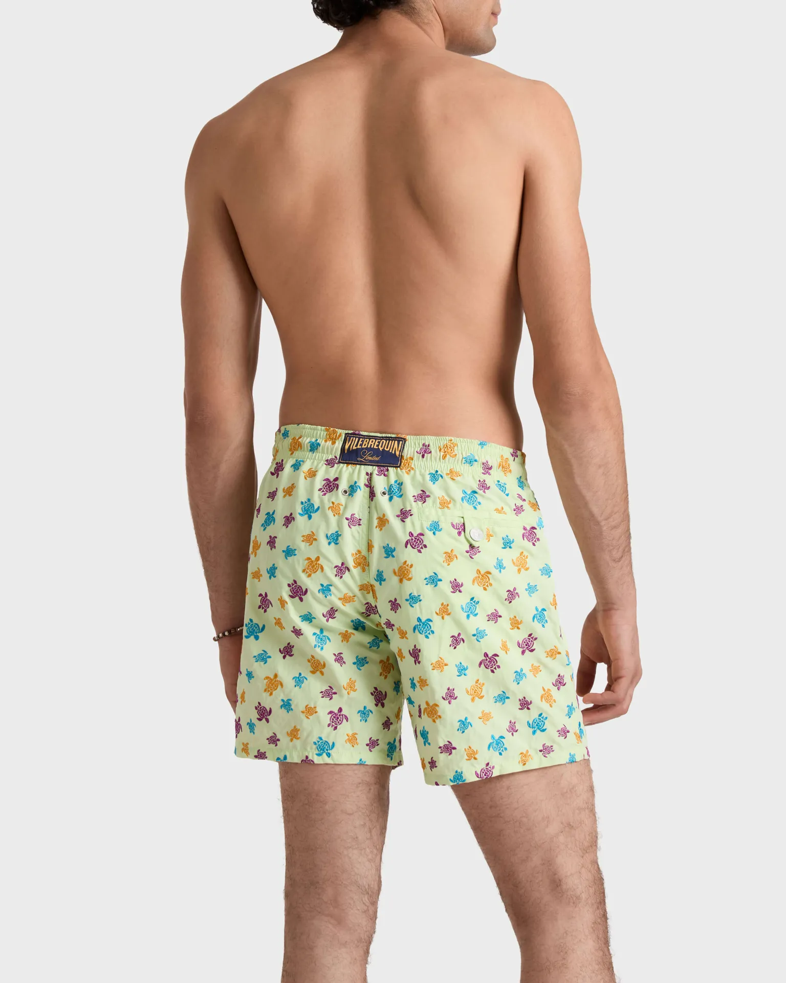 Vilebrequin - Herren-badeshorts Micro Ronde Des Tortues Bestickt – Limitierte Auflage - Bademode - Mistral - Grün - Größe 4XL – Bild 4