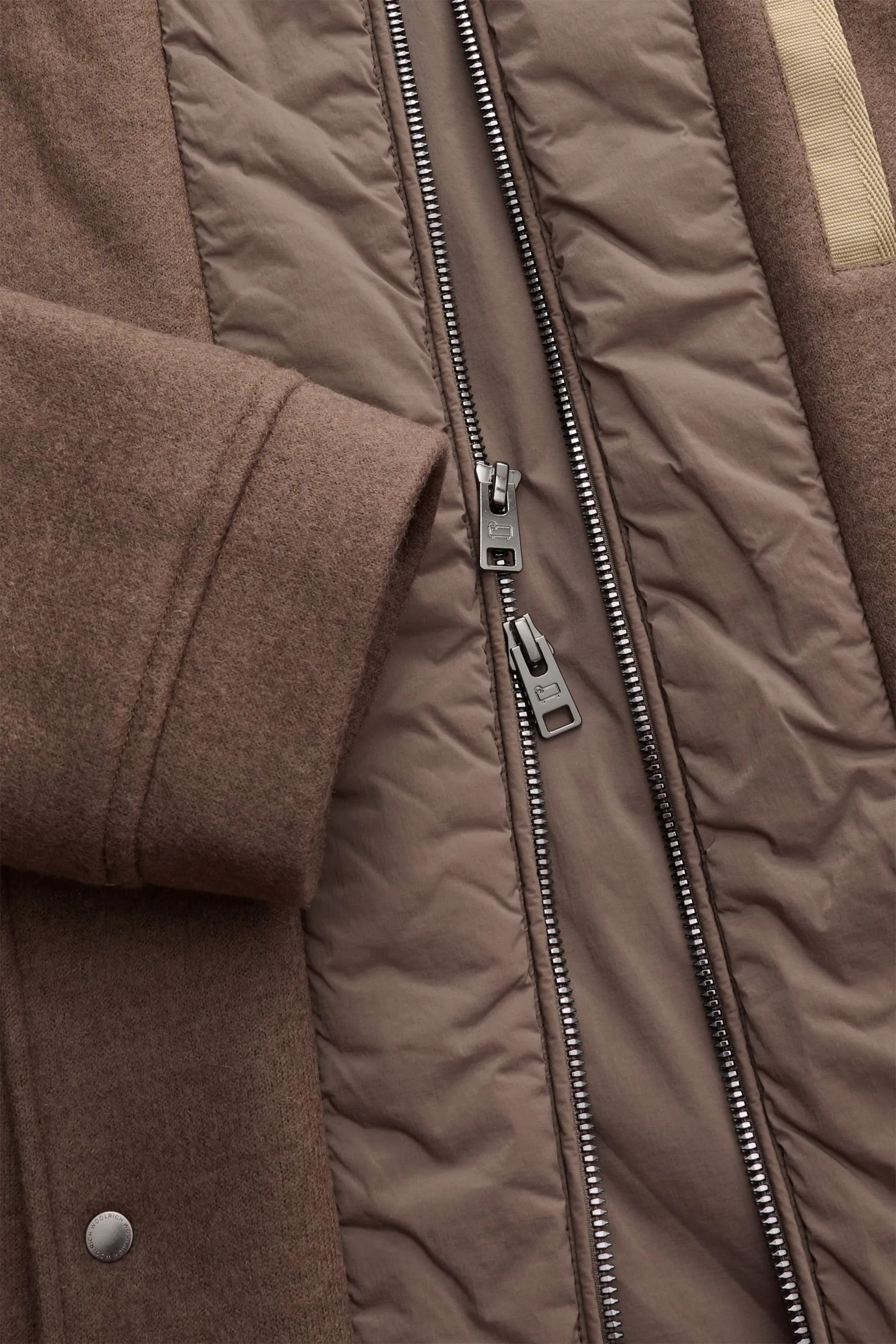 Woolrich - Herren - Jacke 'Knitted Wool Shirt Jacket' taupe – Bild 4