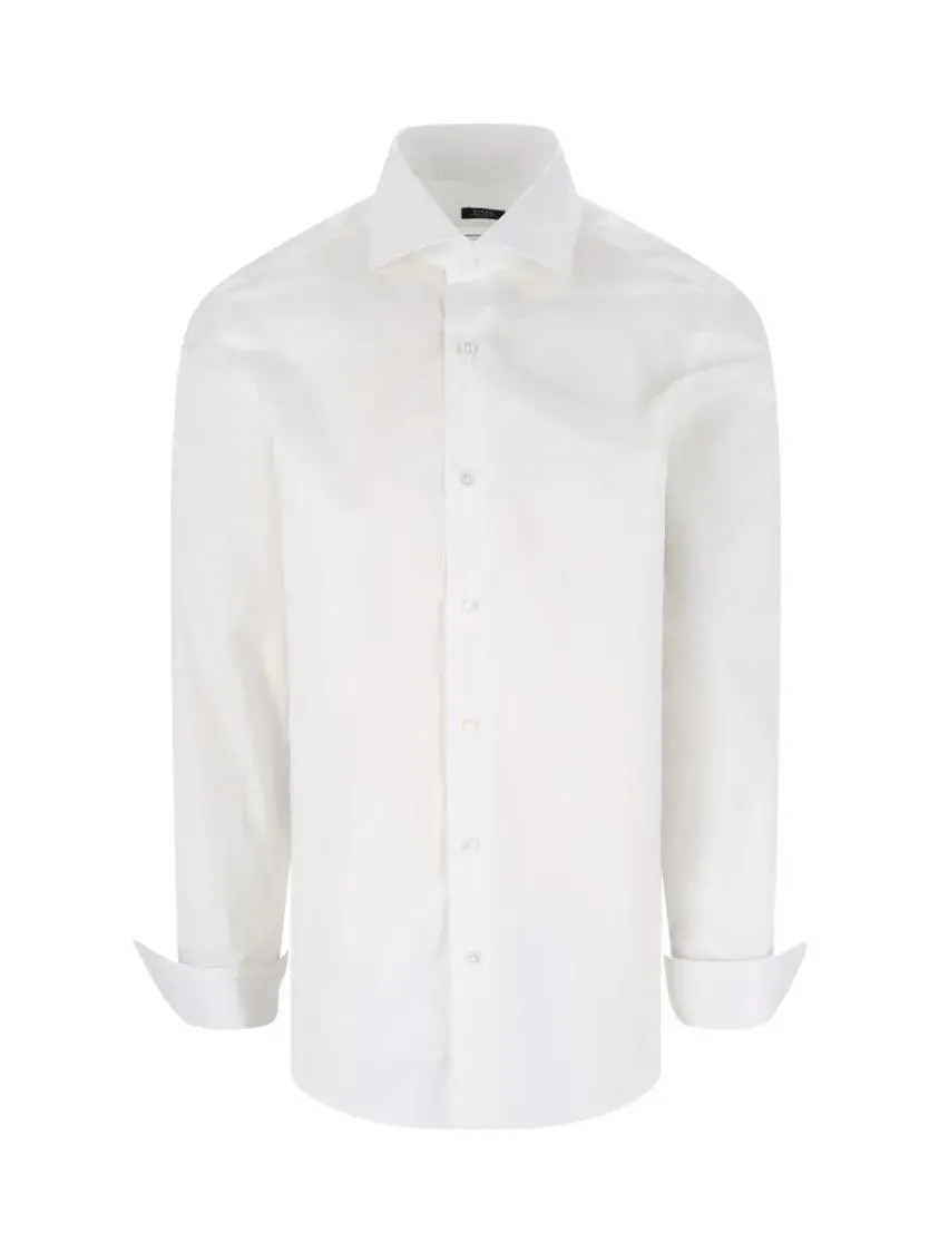 Barba Napoli - White Cotton Classic Shirt - Größe 39 - weiß Barba Napoli - White Cotton Classic Shirt - Größe 39 - weiß