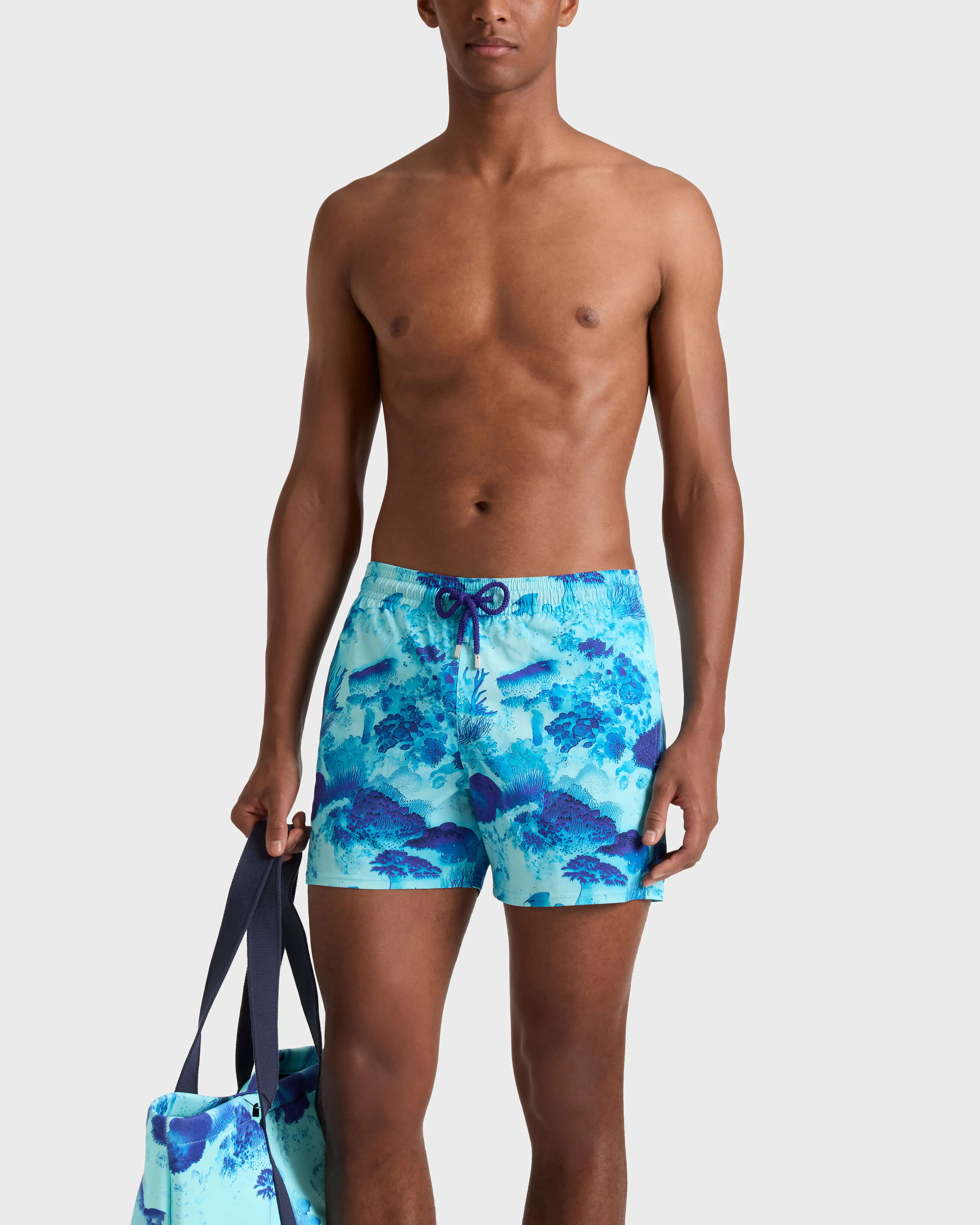 Vilebrequin - Kurze Coral Reef Stretch-badeshorts Für Herren - Bademode - Monrise - Blau - Größe S – Bild 3