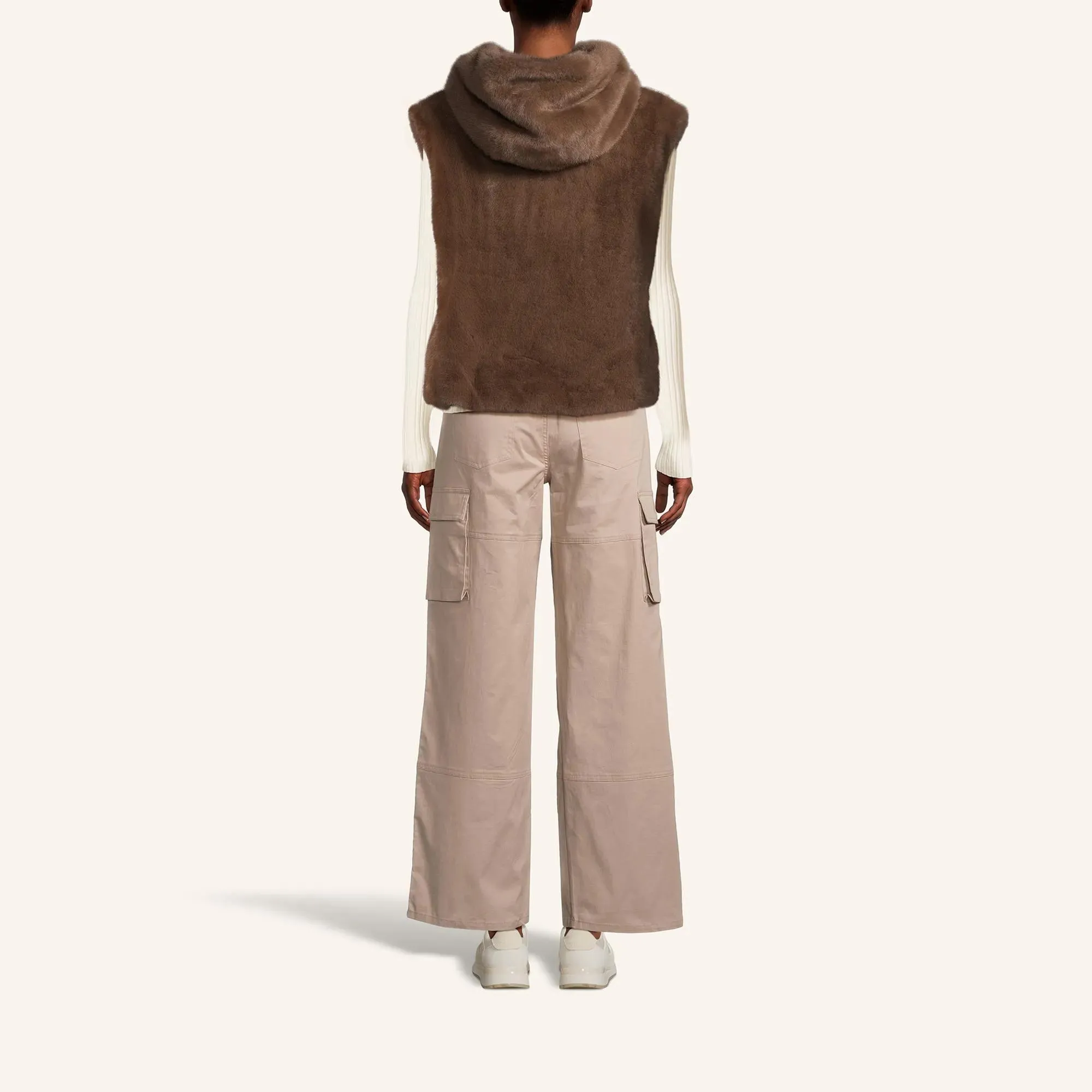 Blonde No8 - Kunstpelz-Weste ASHLEY - Größe 38 DAMEN - braun – Bild 3