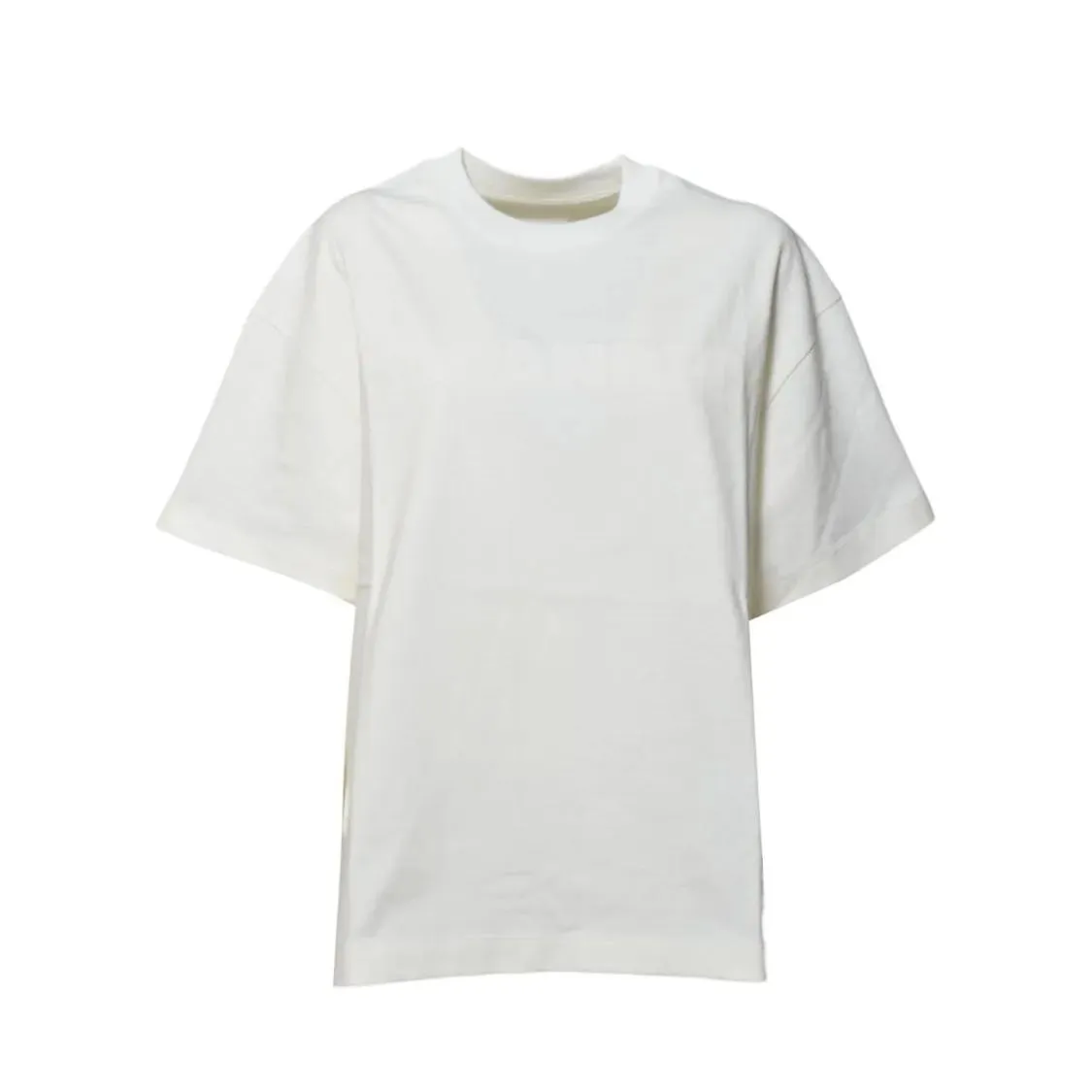 Jil Sander - Cream Cotton T-Shirt With Tone-On-Tone Logo - Größe S - weiß Jil Sander - Cream Cotton T-Shirt With Tone-On-Tone Logo - Größe S - weiß