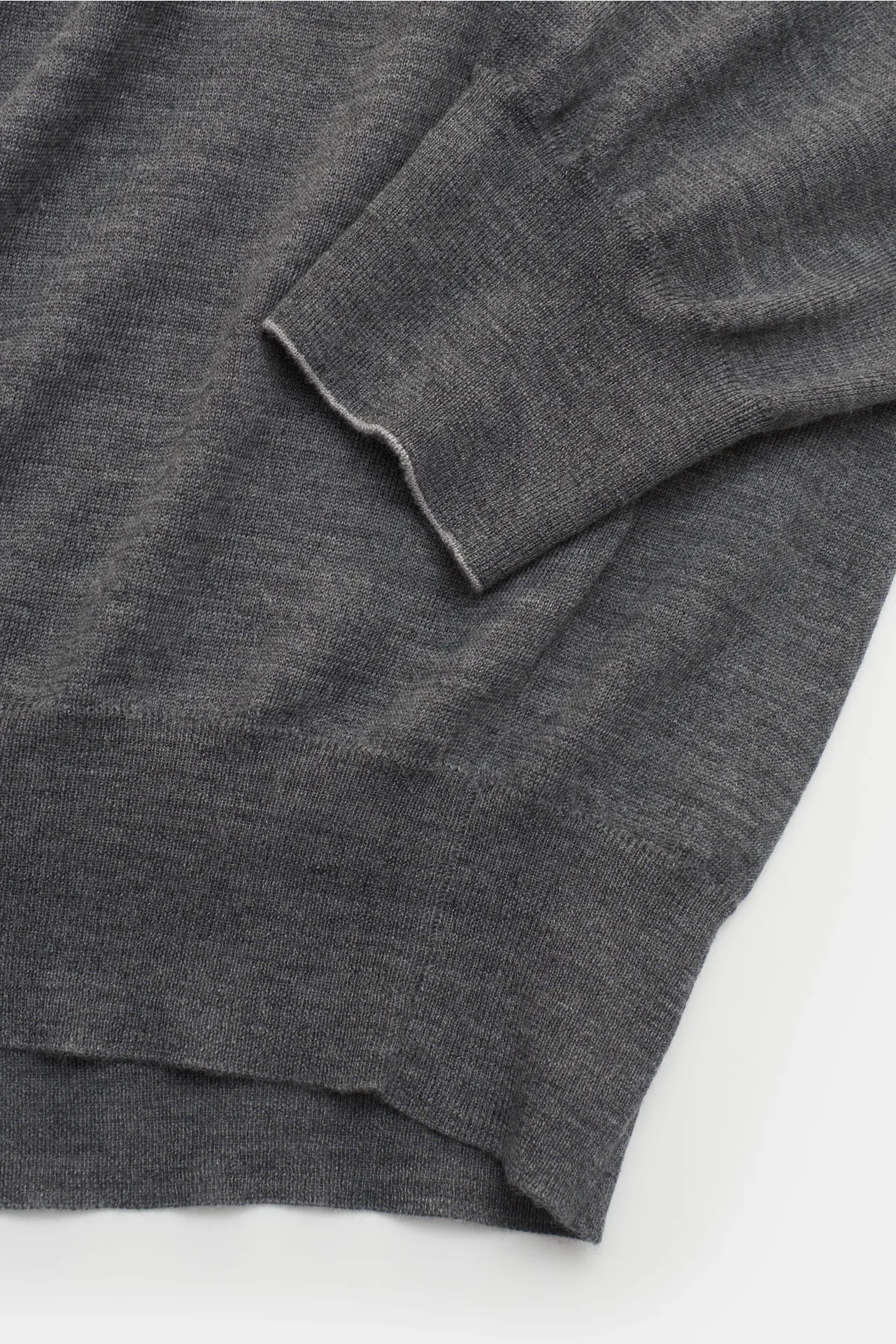 Brunello Cucinelli - Herren - V-Neck Pullover dunkelgrau – Bild 3