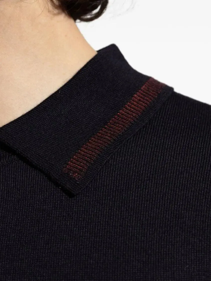 Paul Smith - High Neck Polo With Zip - Größe S - schwarz Paul Smith - High Neck Polo With Zip - Größe S - schwarz