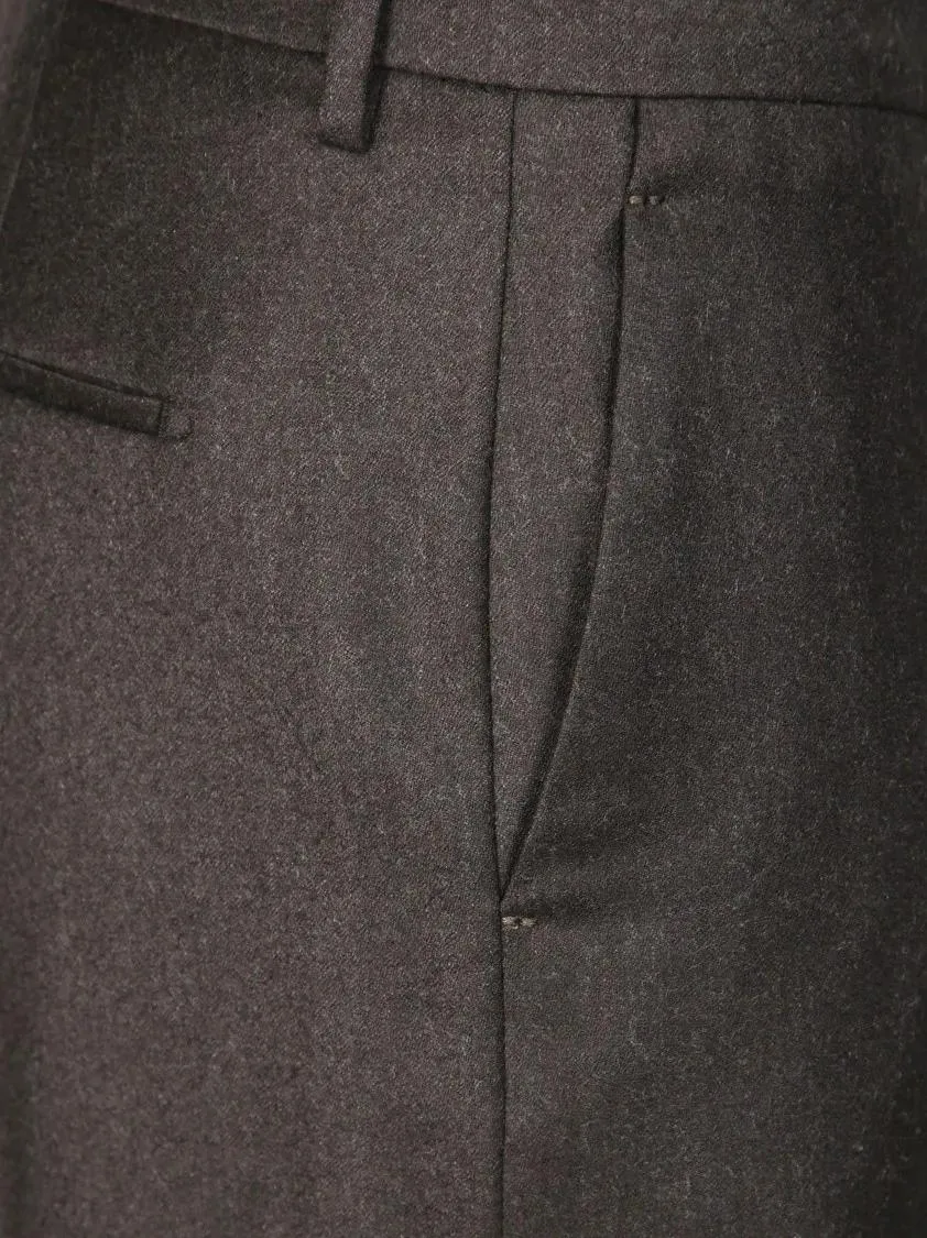 Berwich - Wide-Leg Straight-Leg Cashmere Wool Trousers - Größe 40 - schwarz – Bild 2