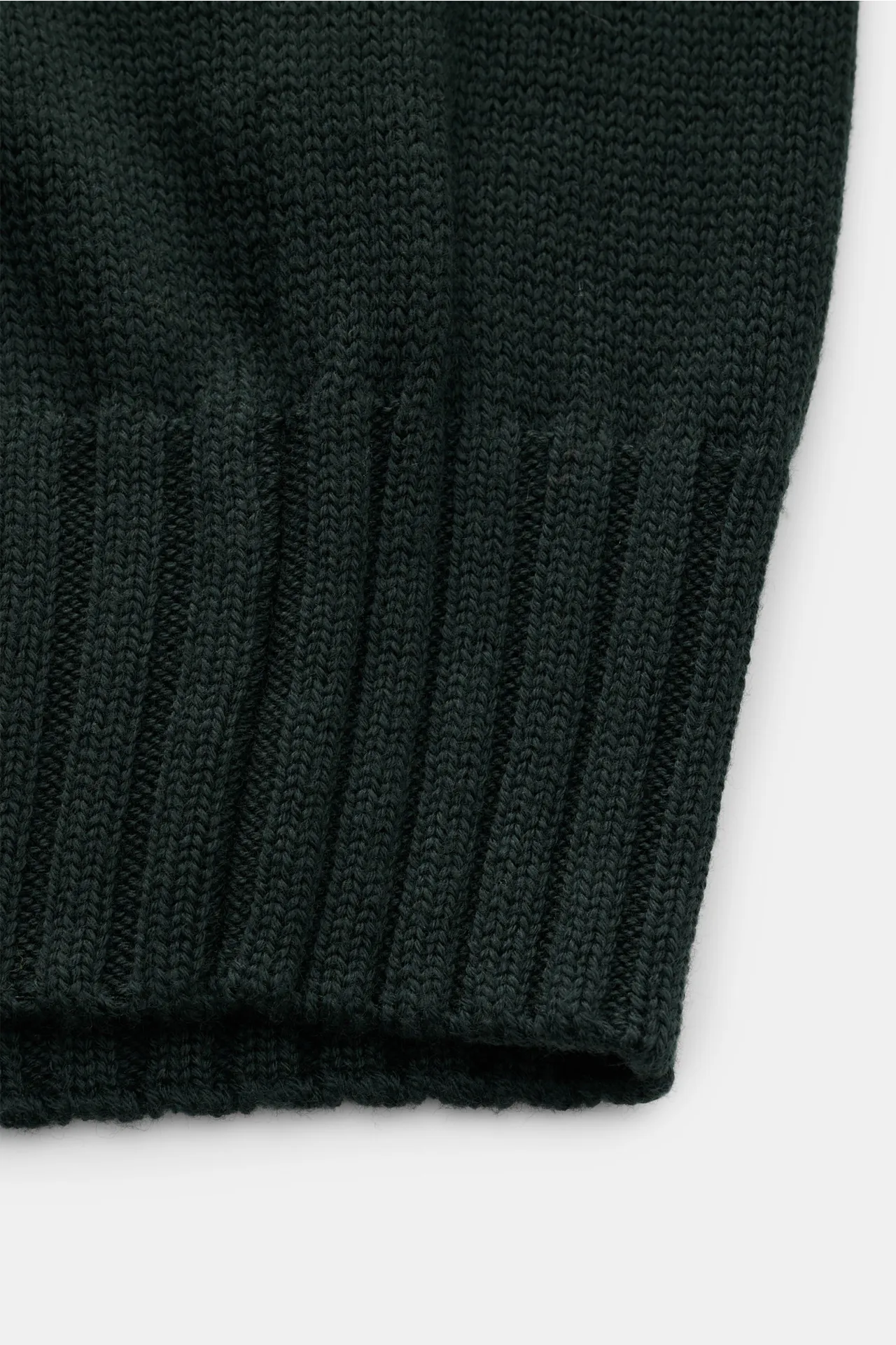 B.F. Knitwear - Herren - Merino Strickjacke dunkelgrün – Bild 4