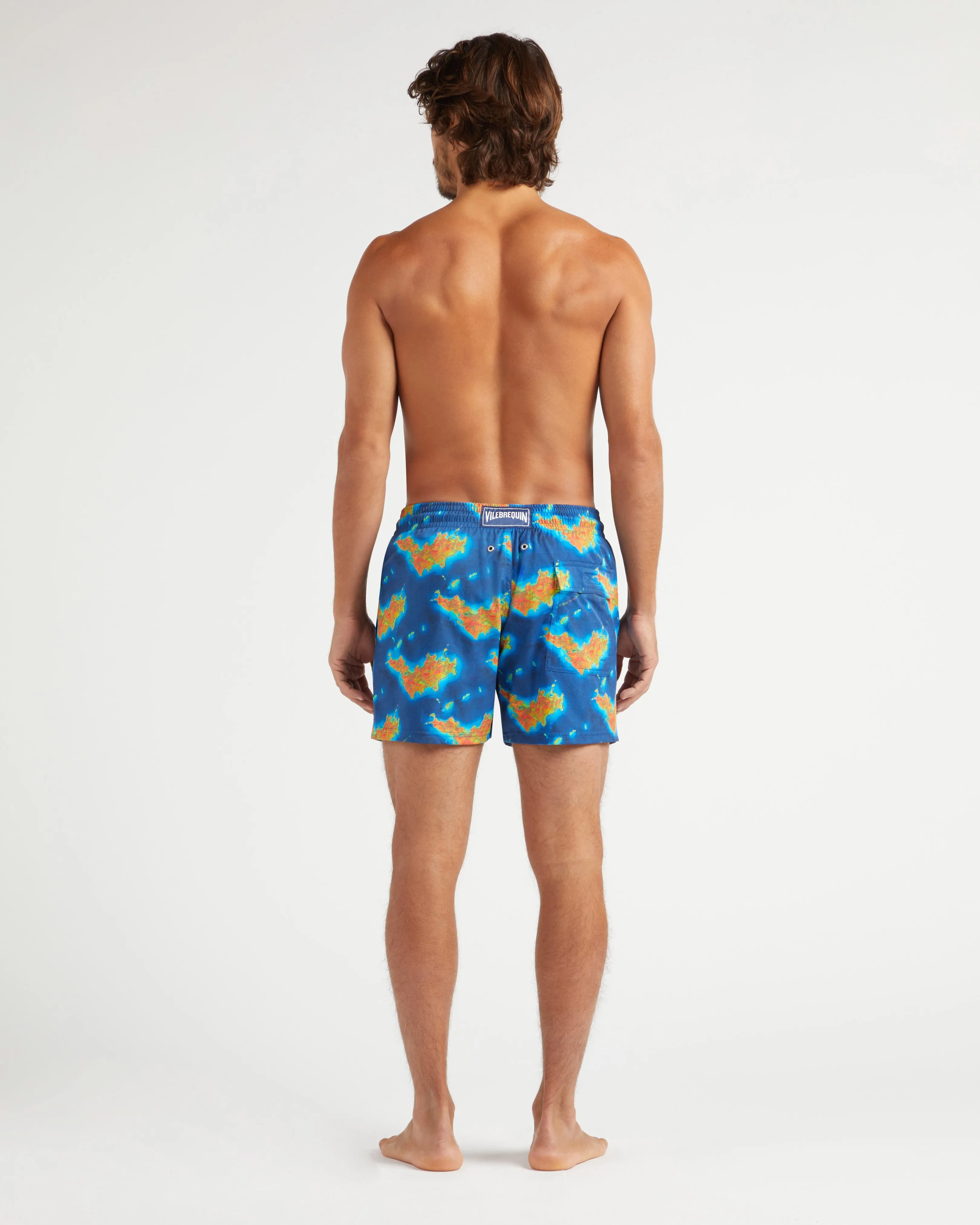 Vilebrequin - Kurze Bathymétrie Des Oceans Saint Barthélemy Stretch-badeshorts Für Herren - Bademode - Monrise - Blau - Größe XXXL – Bild 4