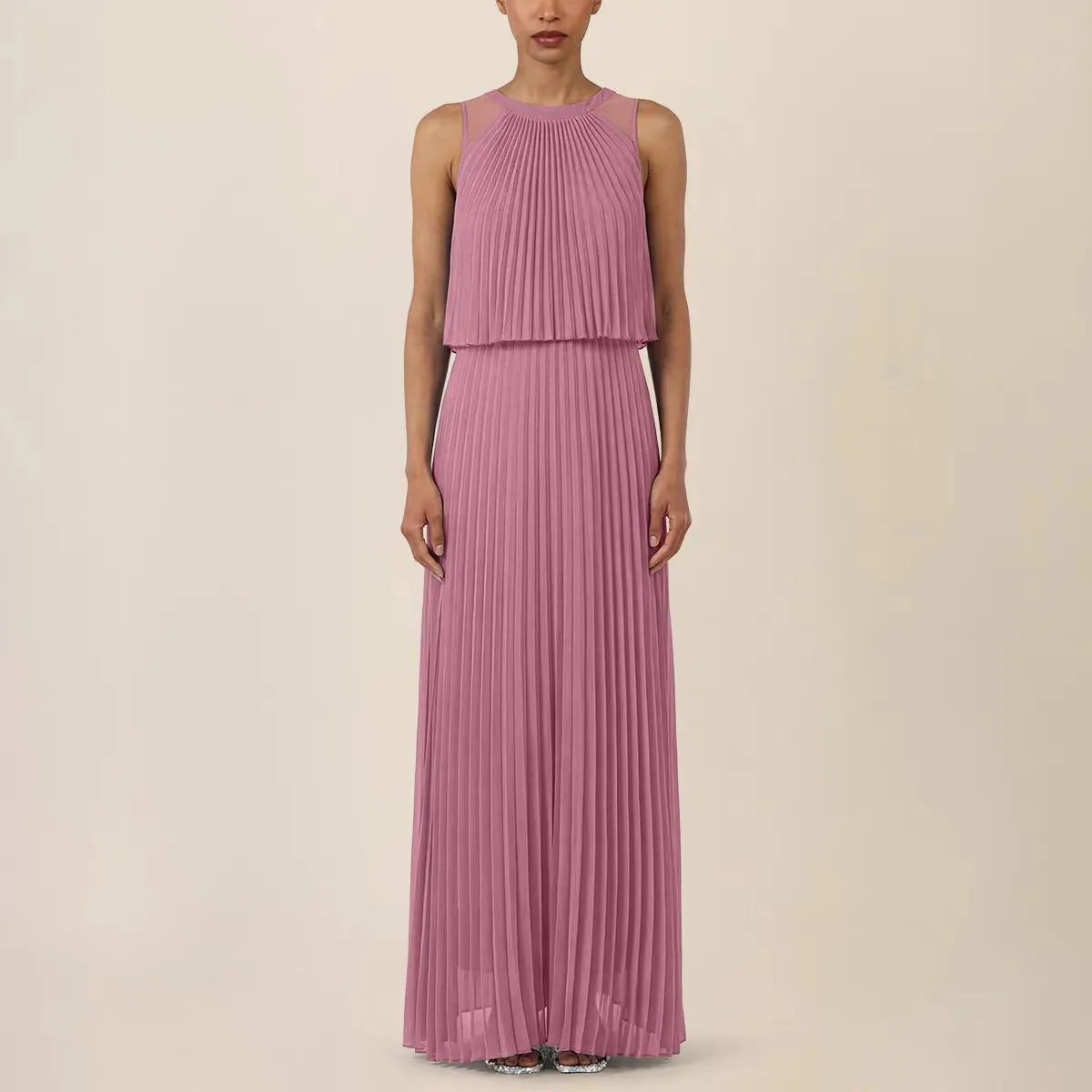 Apart - Langes Chiffonkleid - Größe 36 - rosa – Bild 4