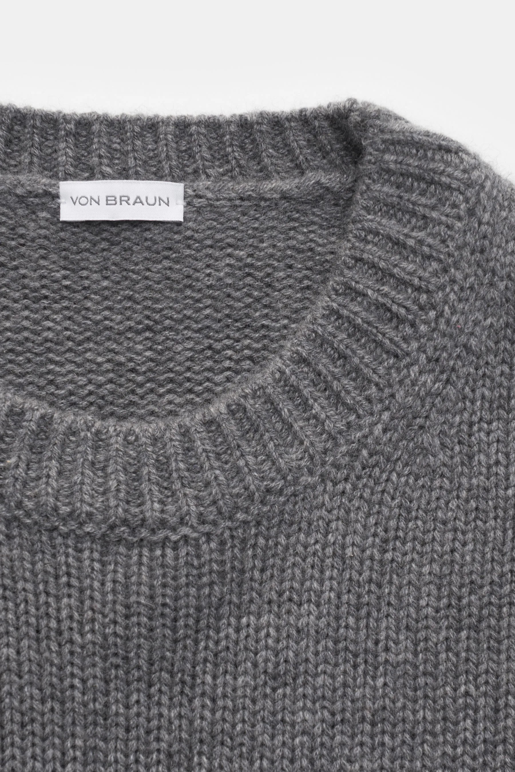 von Braun - Herren - Cashmere Rundhalspullover grau meliert – Bild 2