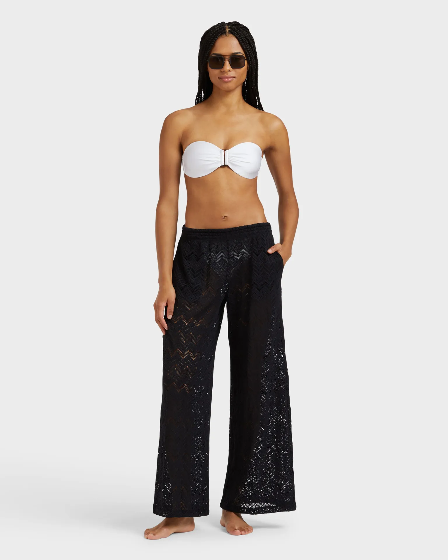 Vilebrequin - Shiny Stretch Solid Bandeau-bikinioberteil Für Damen - Bademode - Lune - Weiss - Größe S – Bild 4