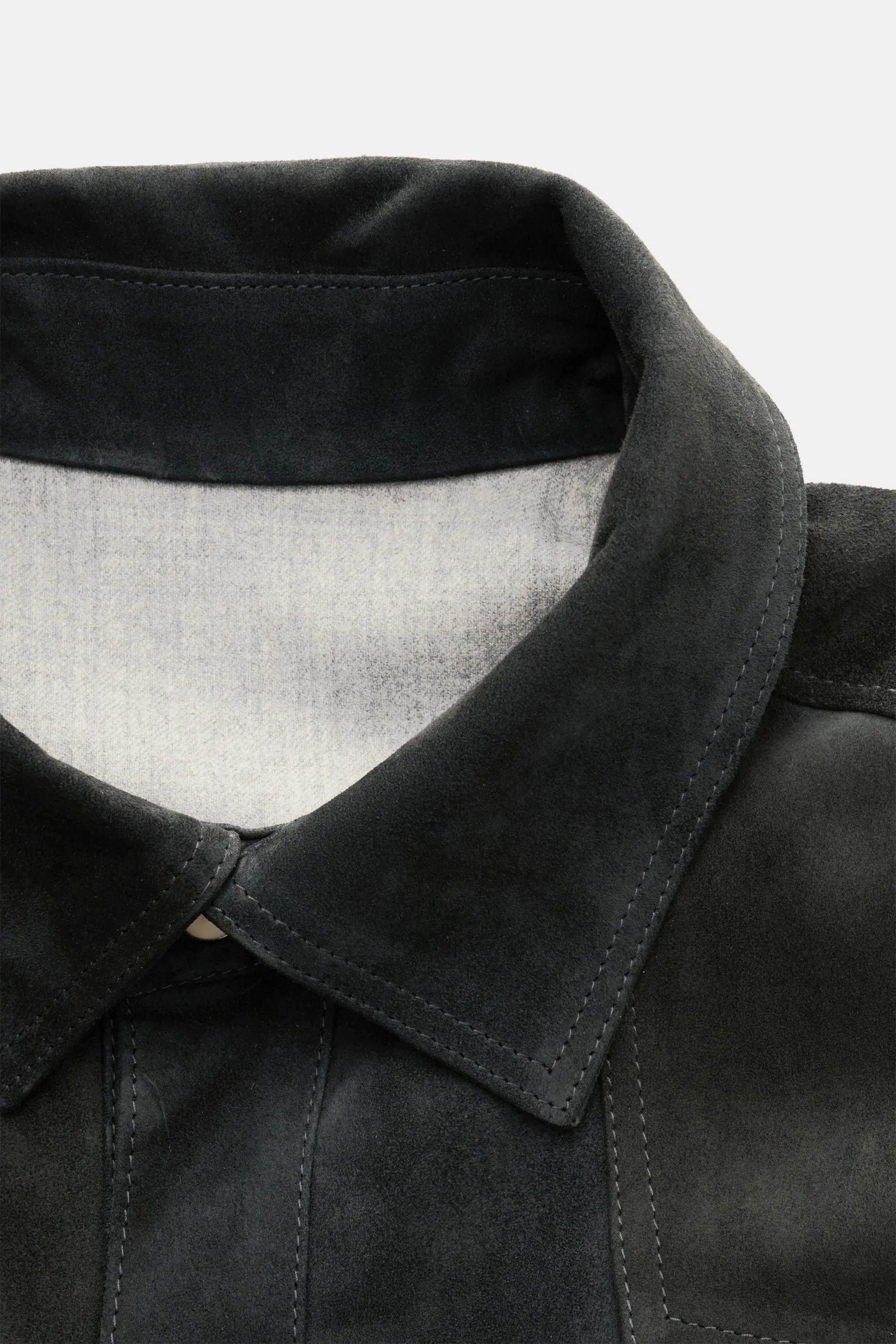 Rifugio - Herren - Velourslederjacke anthrazit – Bild 3