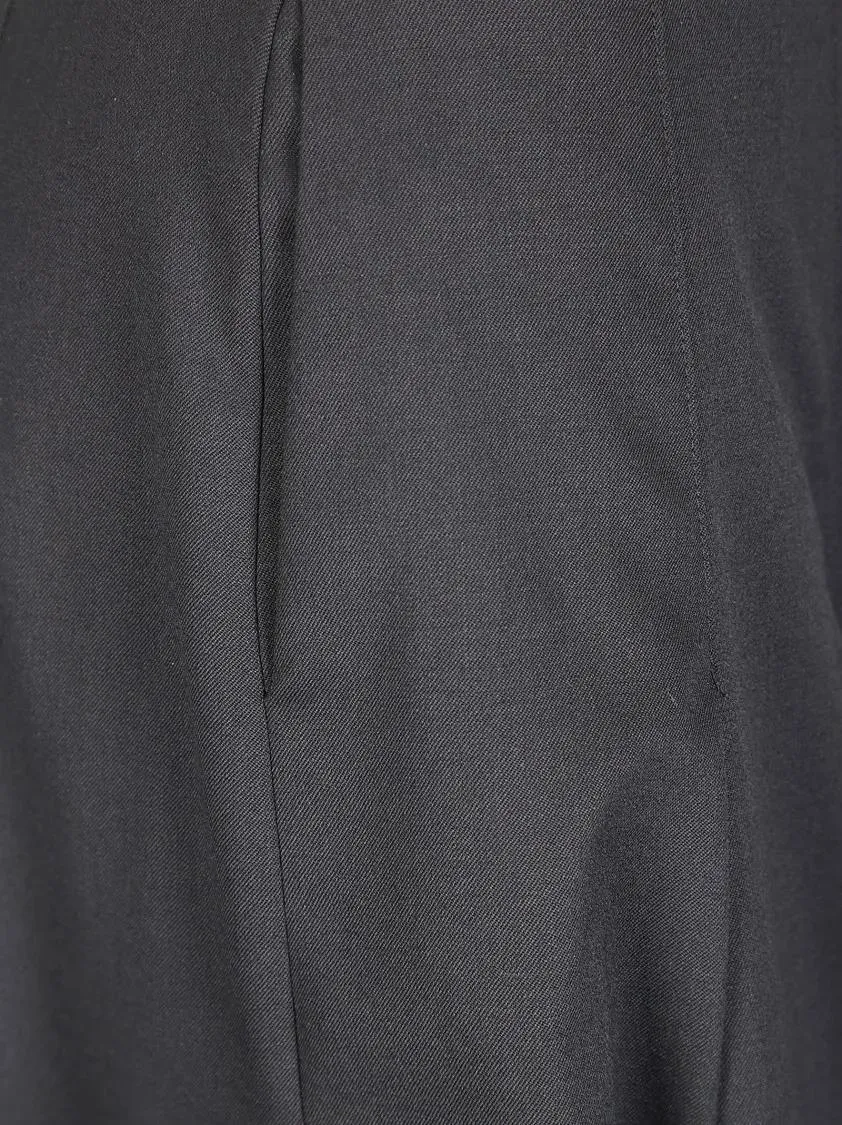 STEFANO MORTARI - Black Flared Skirt With Low Pleats - Größe 40 - schwarz – Bild 2