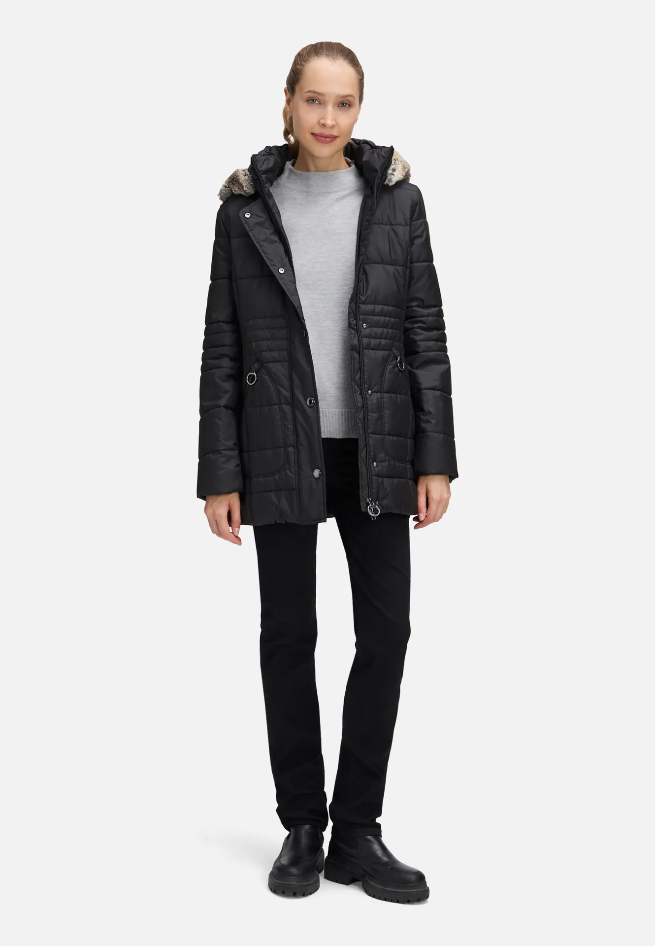 Outdoorjacke mit abnehmbarer Kapuze – Bild 2