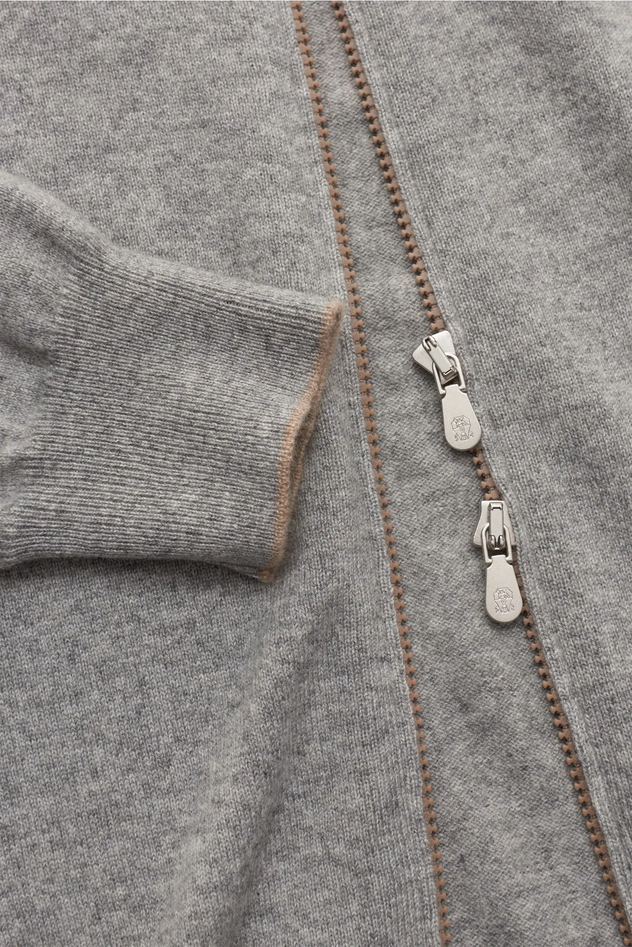Brunello Cucinelli - Herren - Cashmere Strickjacke grau – Bild 3
