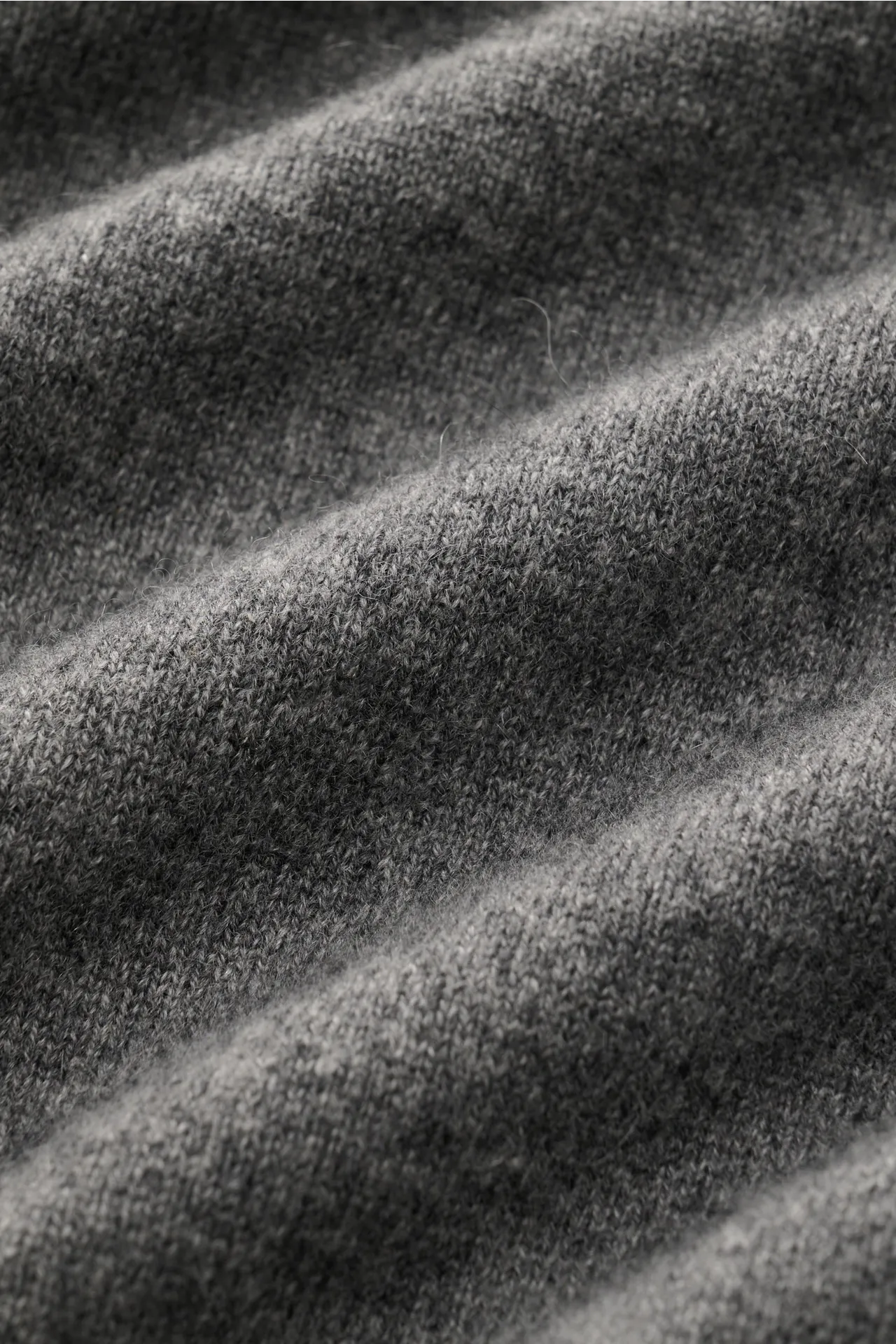 Cruciani - Herren - Cashmere Rundhalspullover dunkelgrau meliert – Bild 4