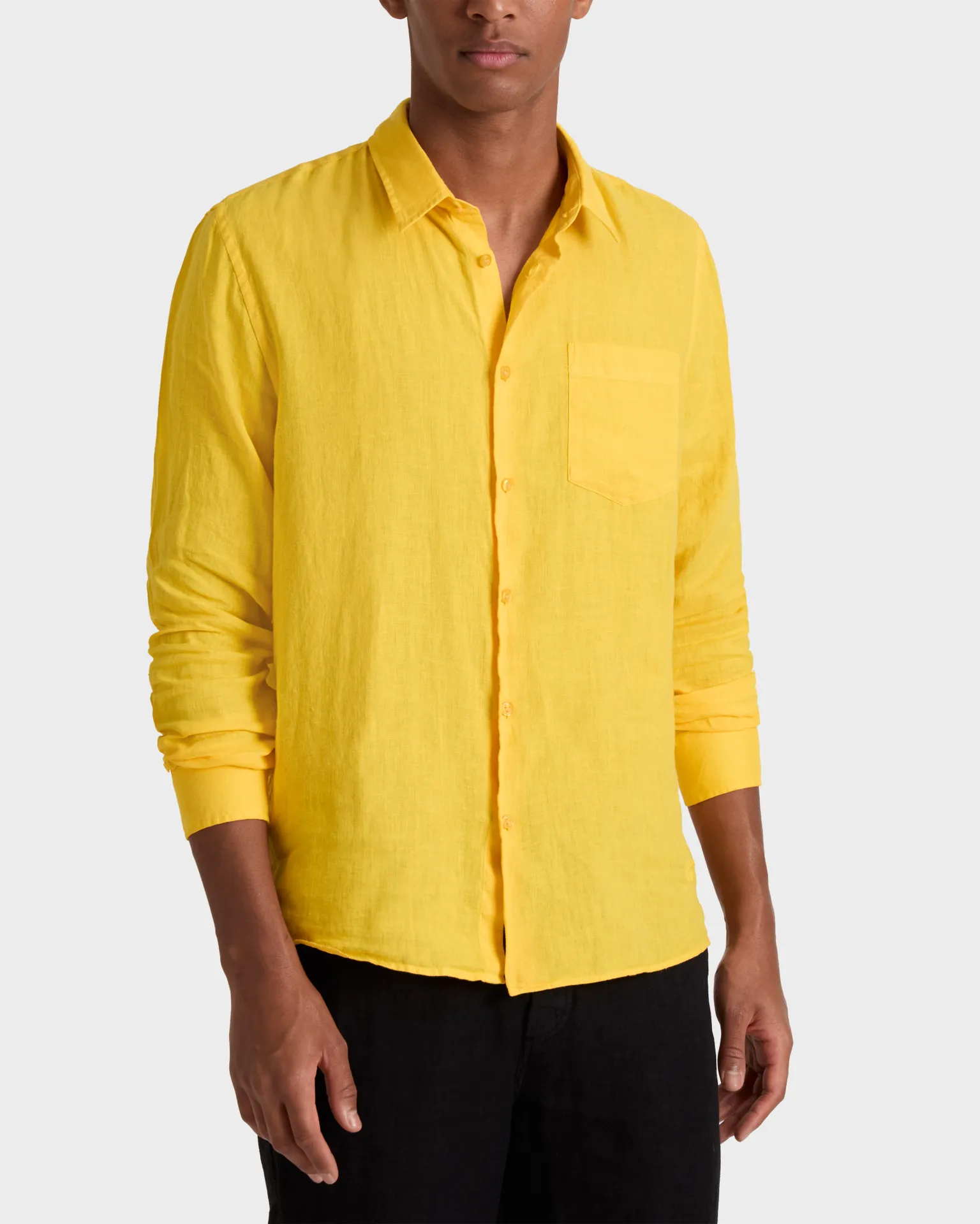 Vilebrequin - Solid Hemd Aus Leinen Für Herren - Hemd - Caroubis - Gelb - Größe M – Bild 3