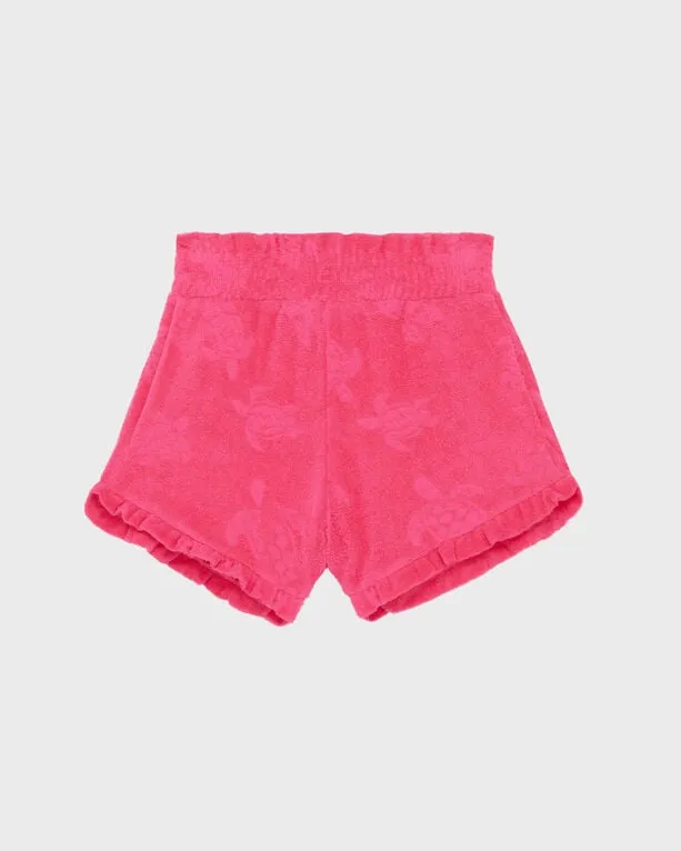 Vilebrequin - Shorts Aus Frottee Mit Jaquard-schildkröten-print Für Mädchen - Shorty - Ginetty - Rosa - Größe 8 Vilebrequin - Shorts Aus Frottee Mit Jaquard-schildkröten-print Für Mädchen - Shorty - Ginetty - Rosa - Größe 8