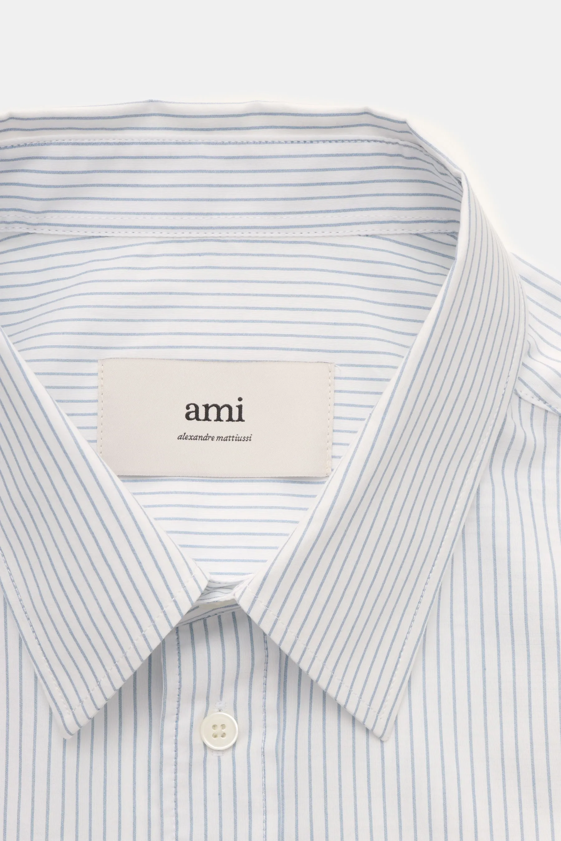 Ami Paris - Herren - Casual Hemd Kent Kragen rauchblau/weiß gestreift