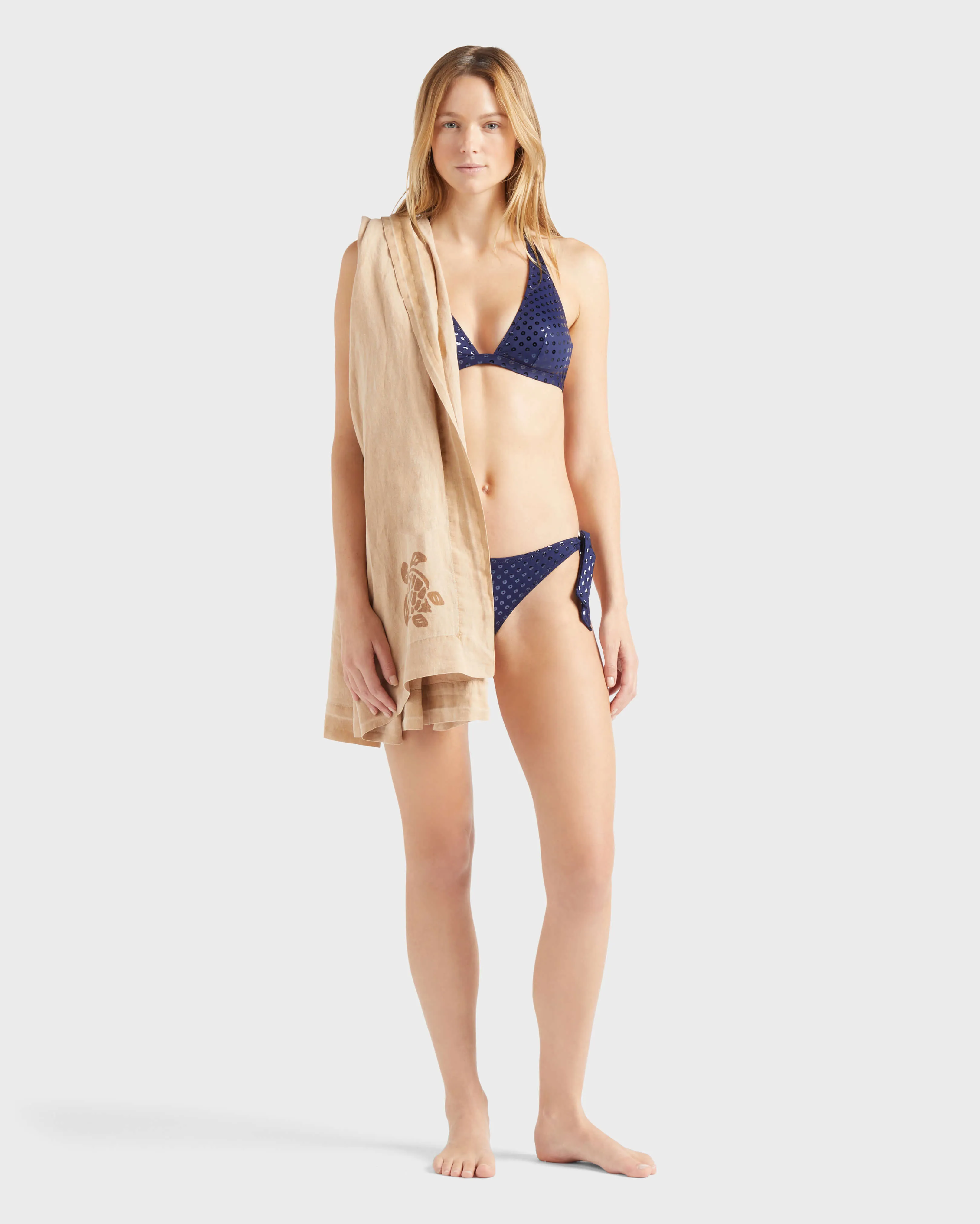 Vilebrequin - Relief Sparkling Neckholder-bikinioberteil Für Damen - Bademode - Fleche - Blau - Größe M – Bild 4