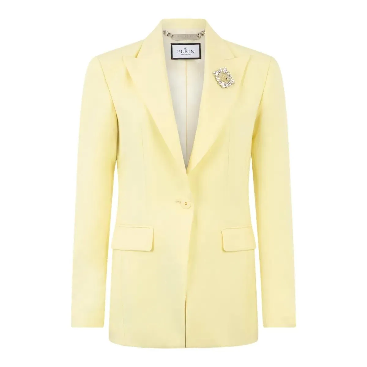Philipp Plein - Wool Fitted Single-Breasted Blazer - Größe XS - gelb Philipp Plein - Wool Fitted Single-Breasted Blazer - Größe XS - gelb