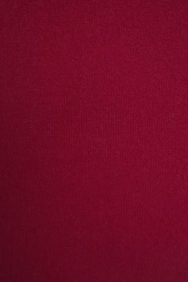 Crush - High-Neck Cashmere Sweater With Ribbed Cuffs - Größe 1 - rot – Bild 2